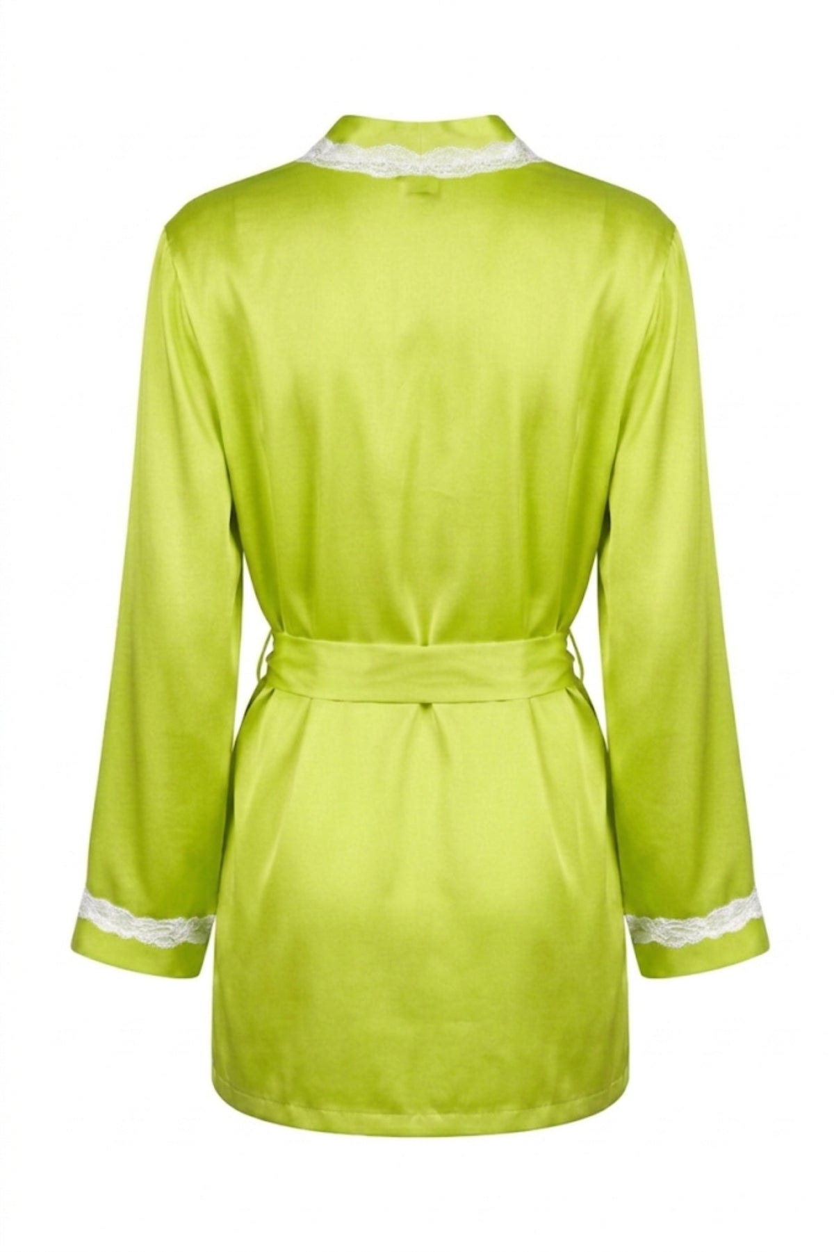 Veste de pyjama soie verte