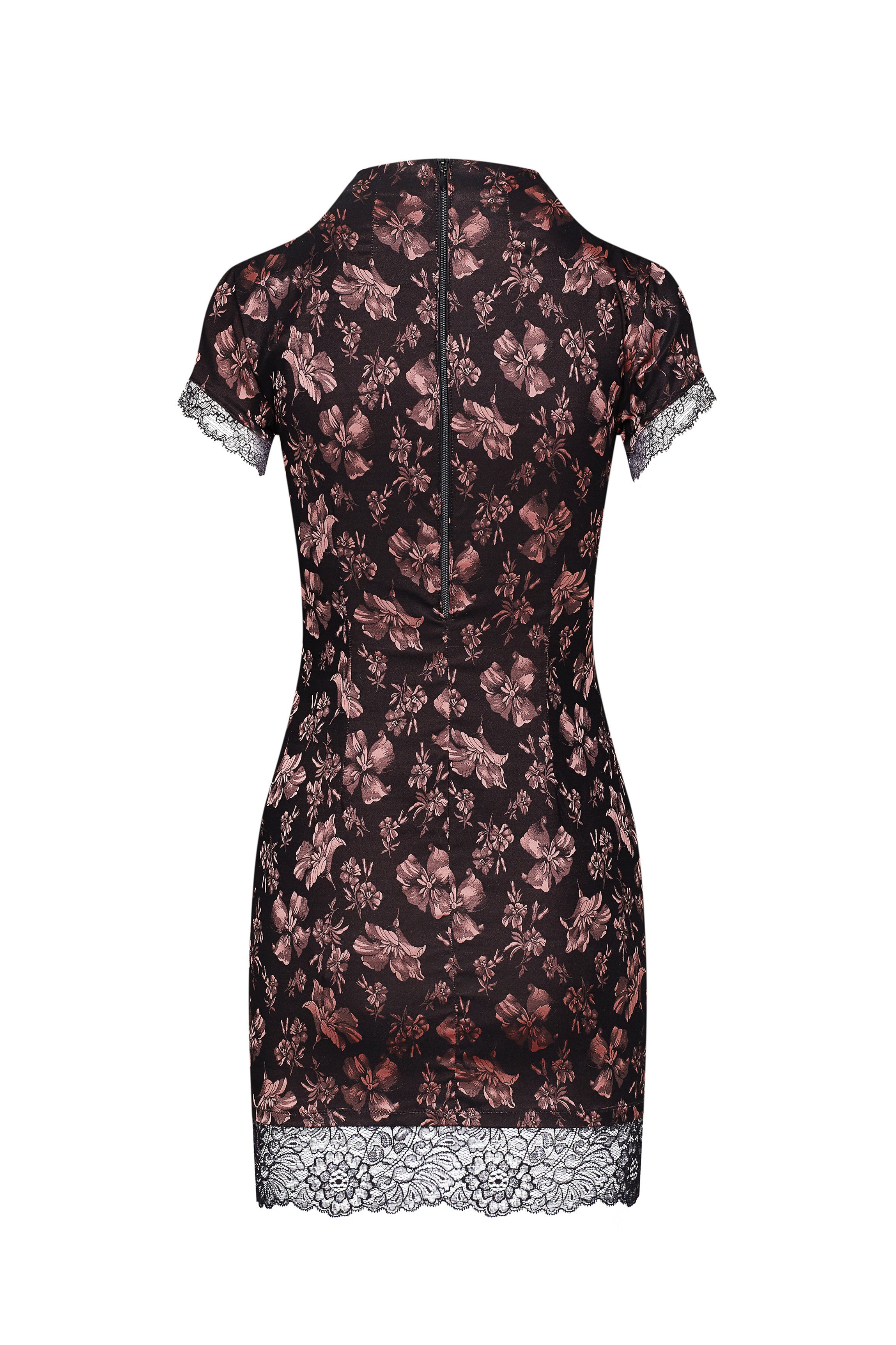 Robe en satin broché friandise VIOLETTA