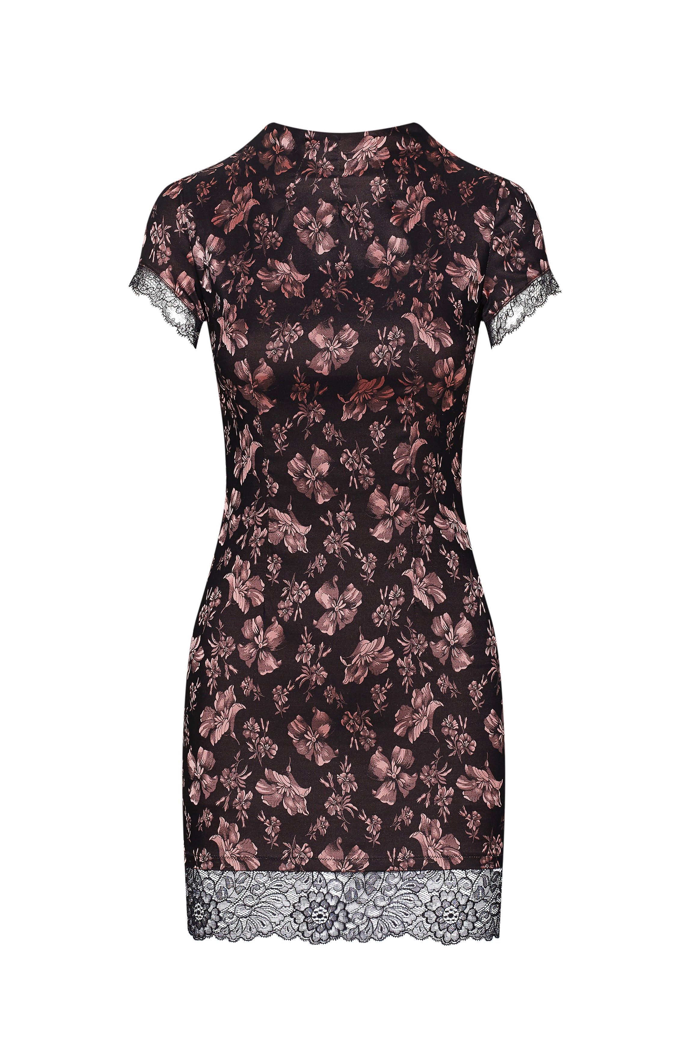 Robe en satin broché friandise VIOLETTA