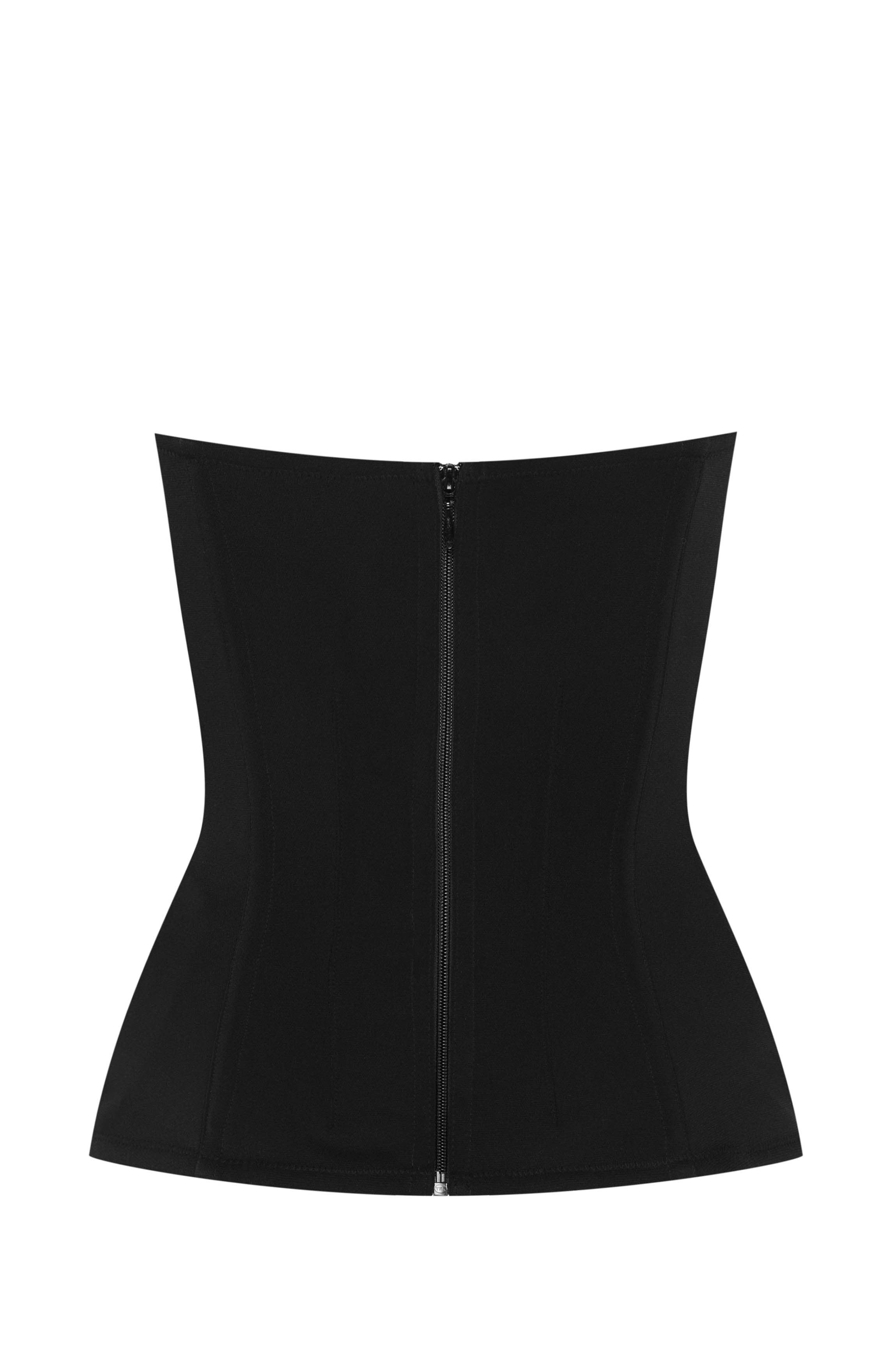 Corset noir crepe SQUARE