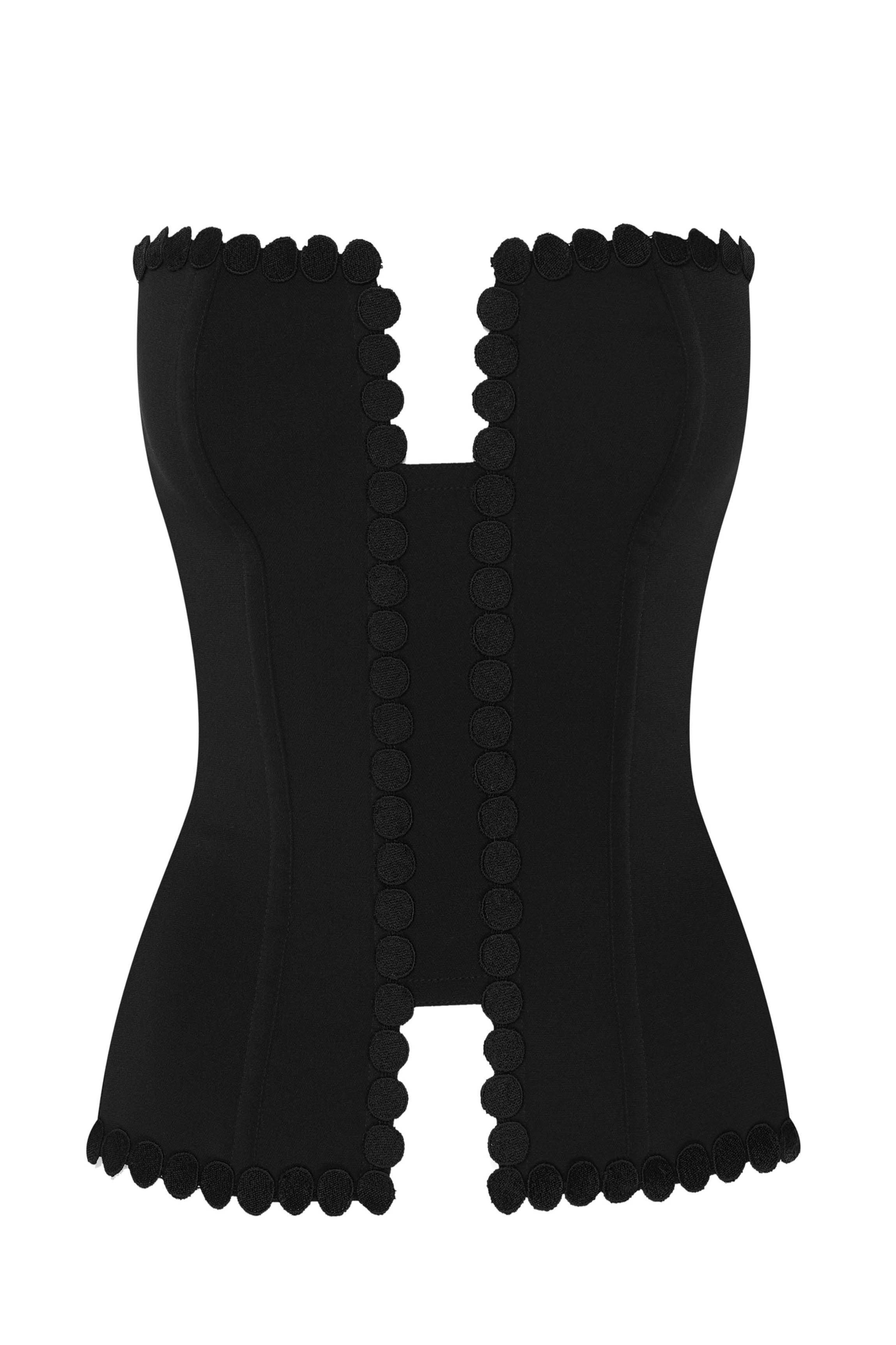 Corset noir crepe SQUARE