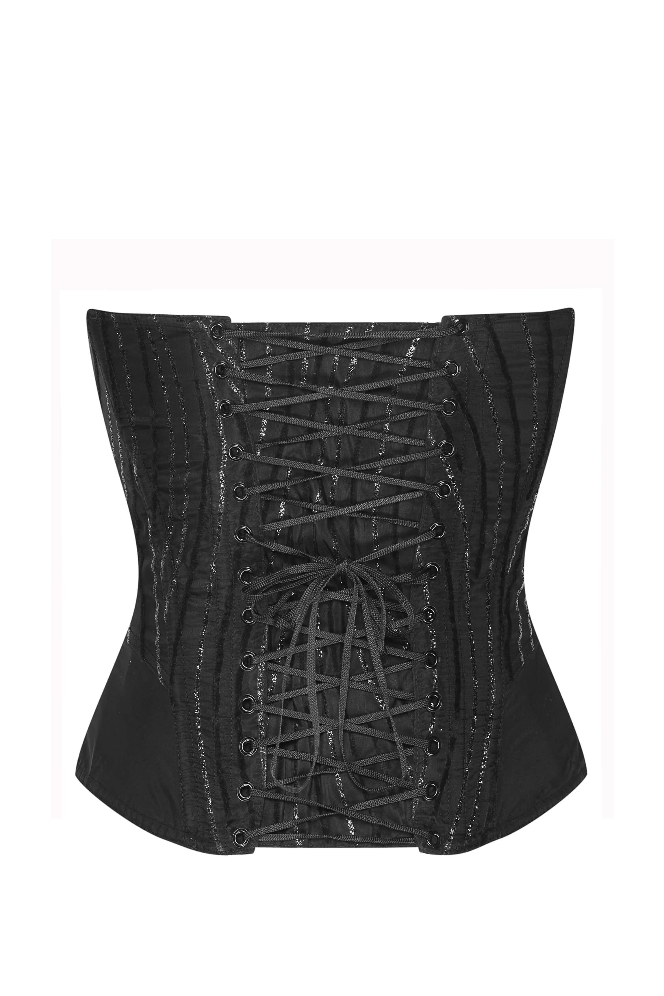 Corset noir pailleté MALIA