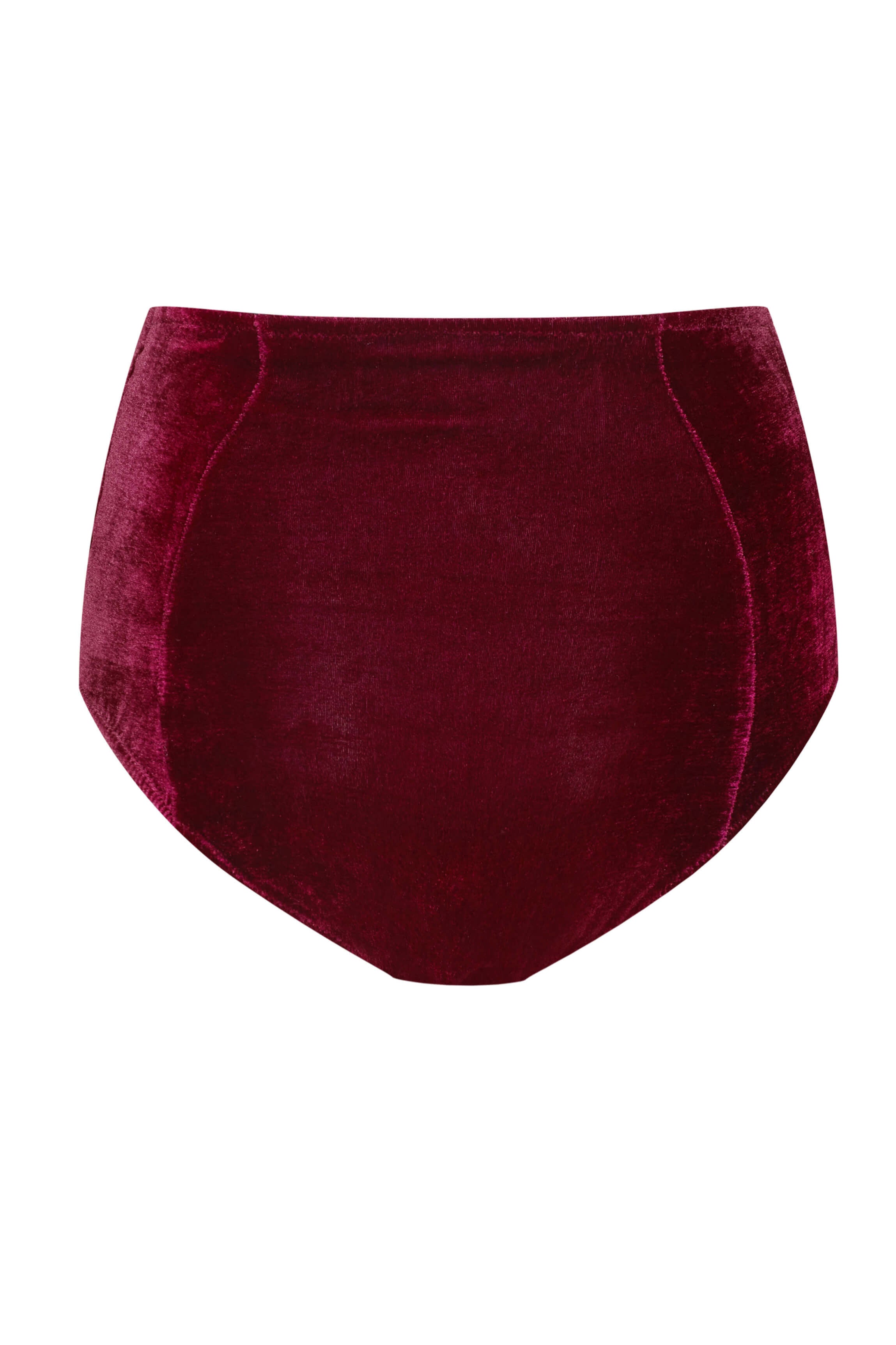 Culotte TAILLE HAUTE velours bordeaux "Gina"