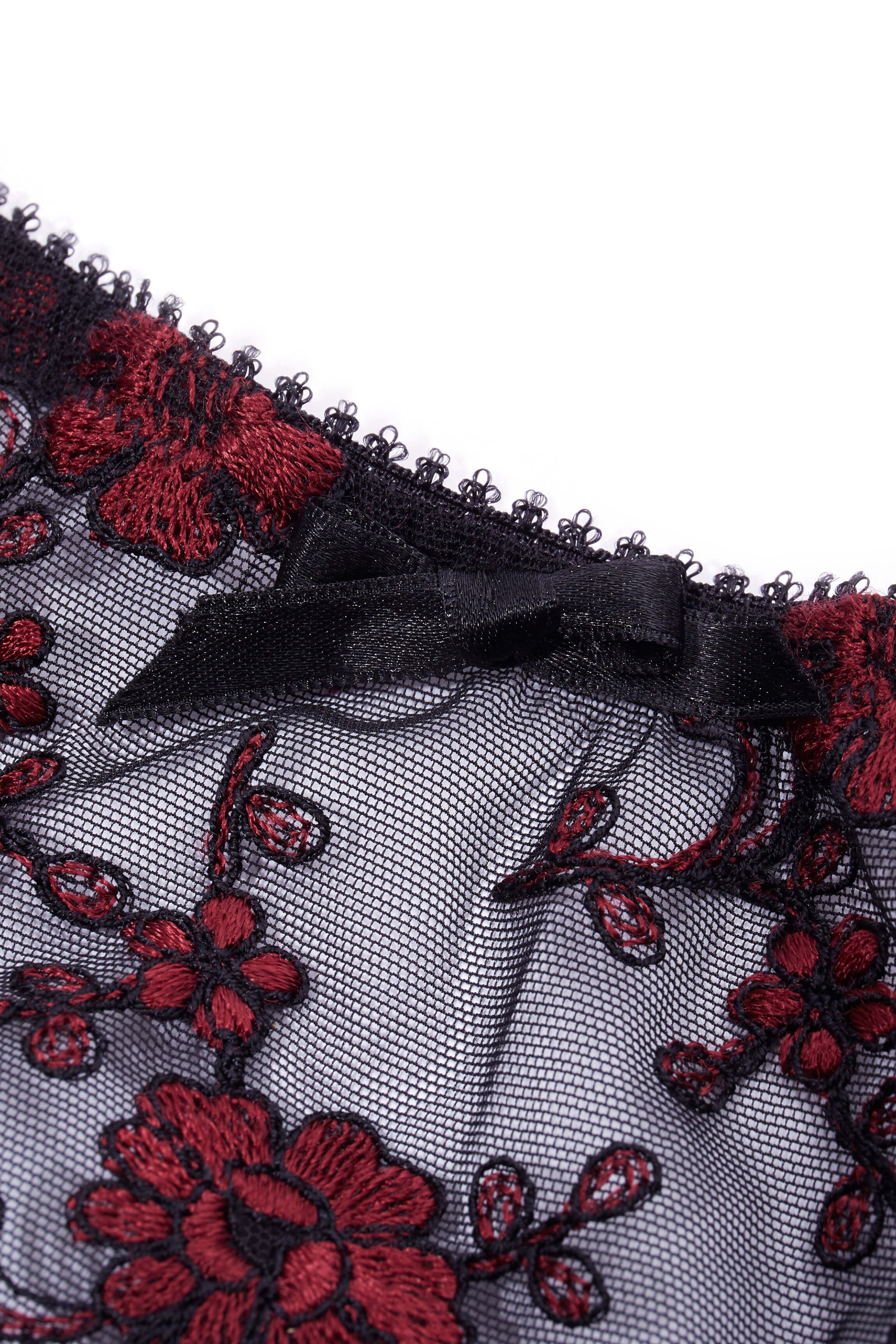 String CATHY tulle brodé rouge