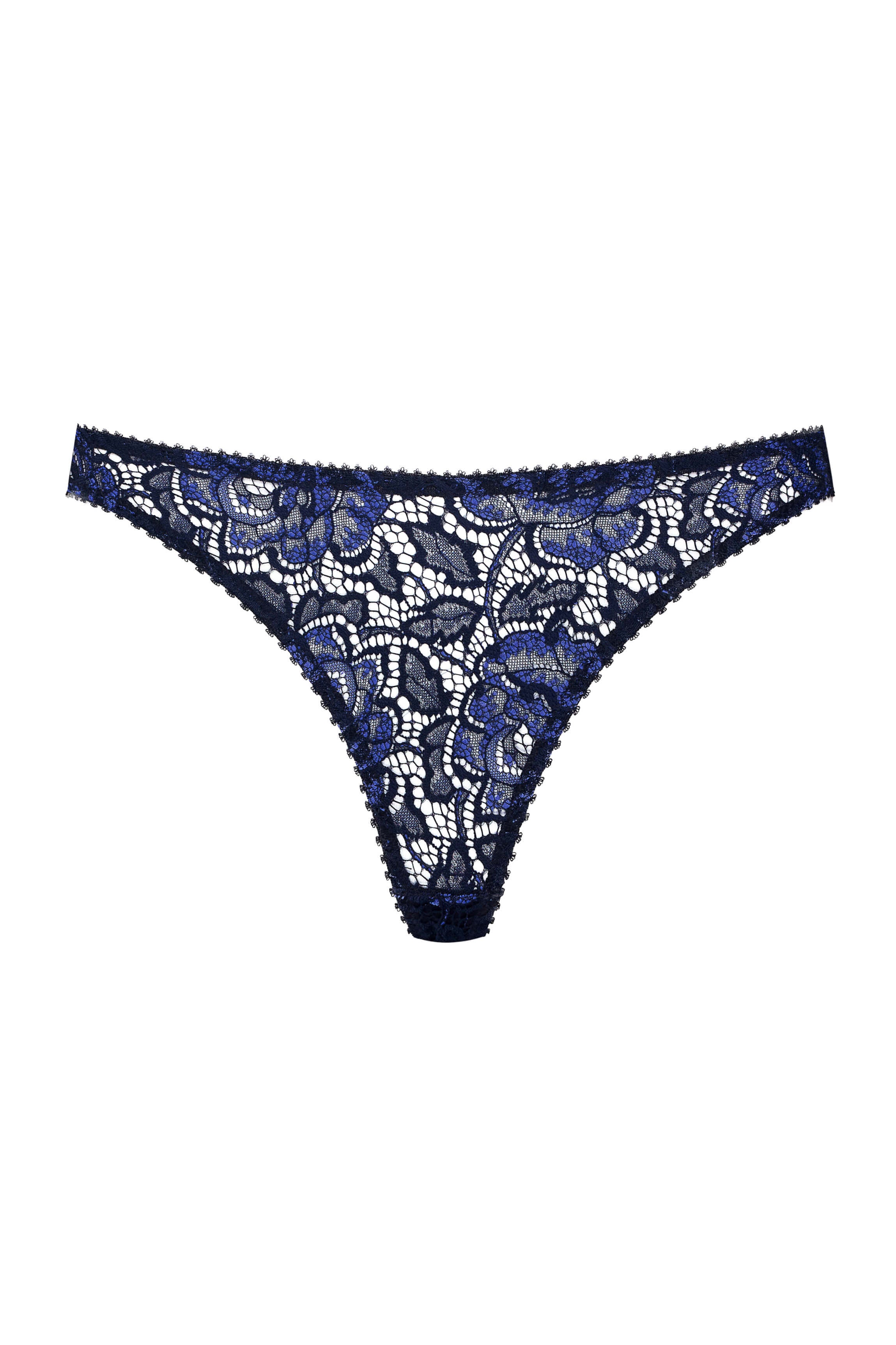 String CATHY dentelle Mezzo bleu