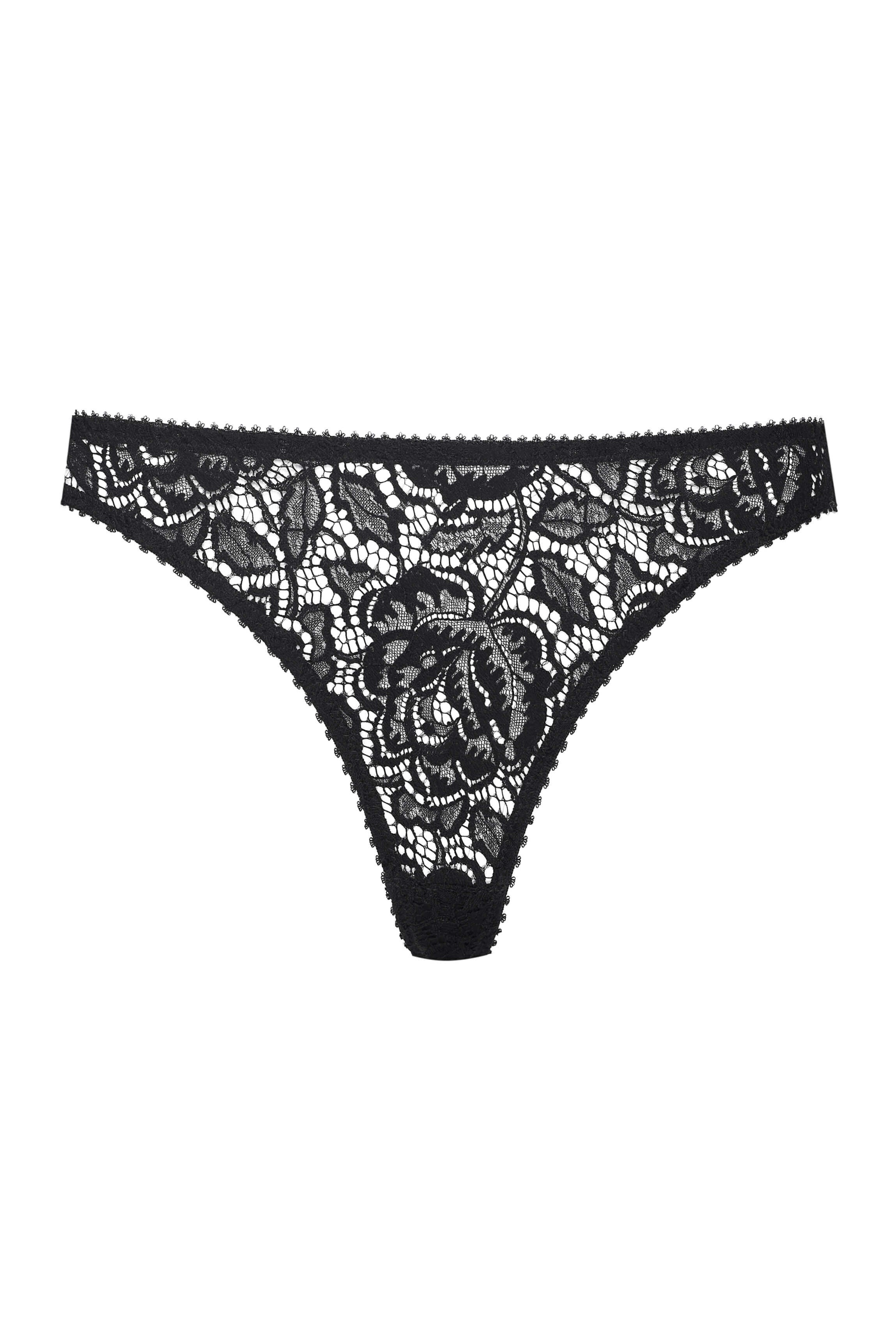 String CATHY dentelle Mezzo noir