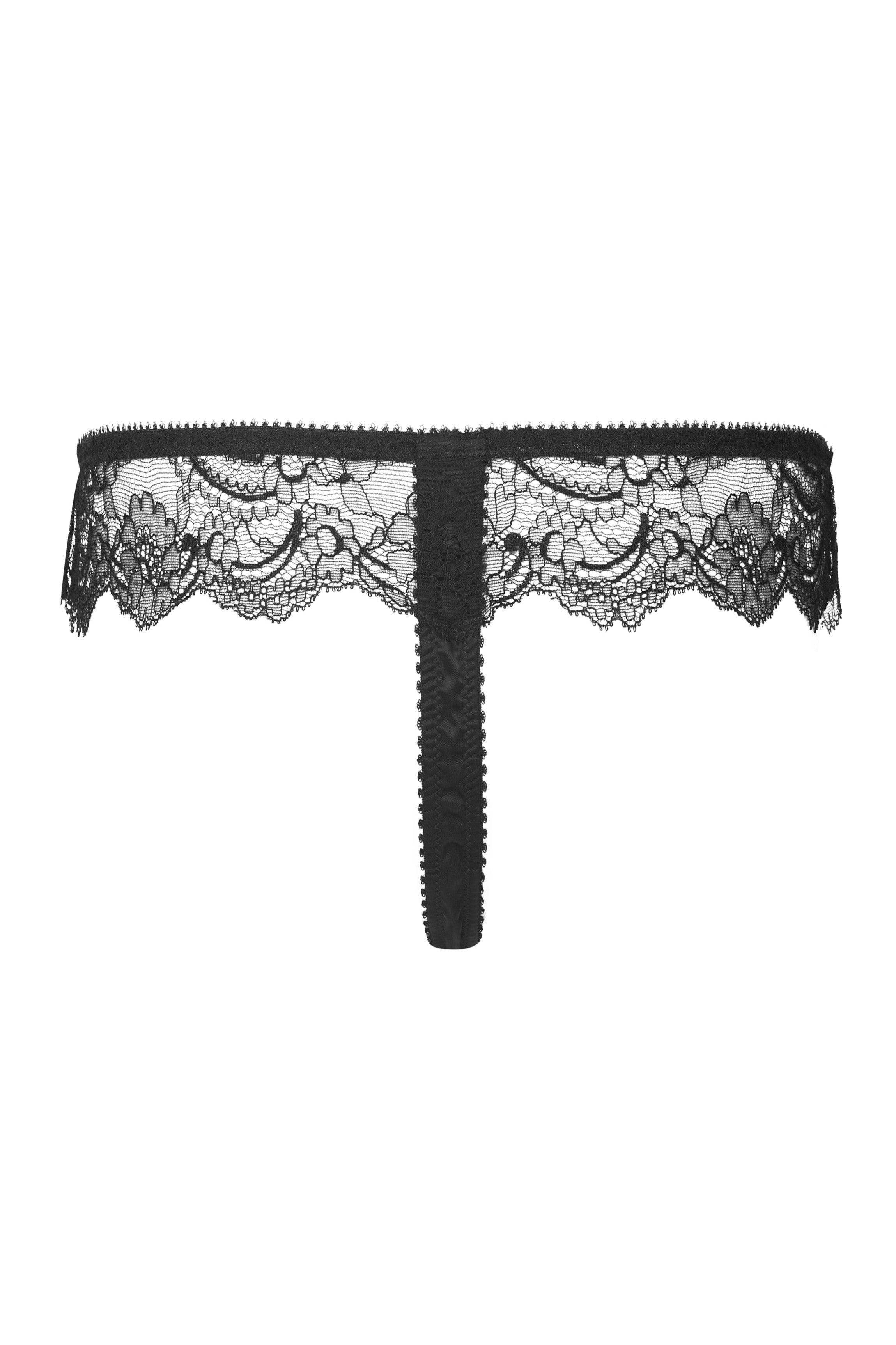 String dentelle Chantilly noir ANIA