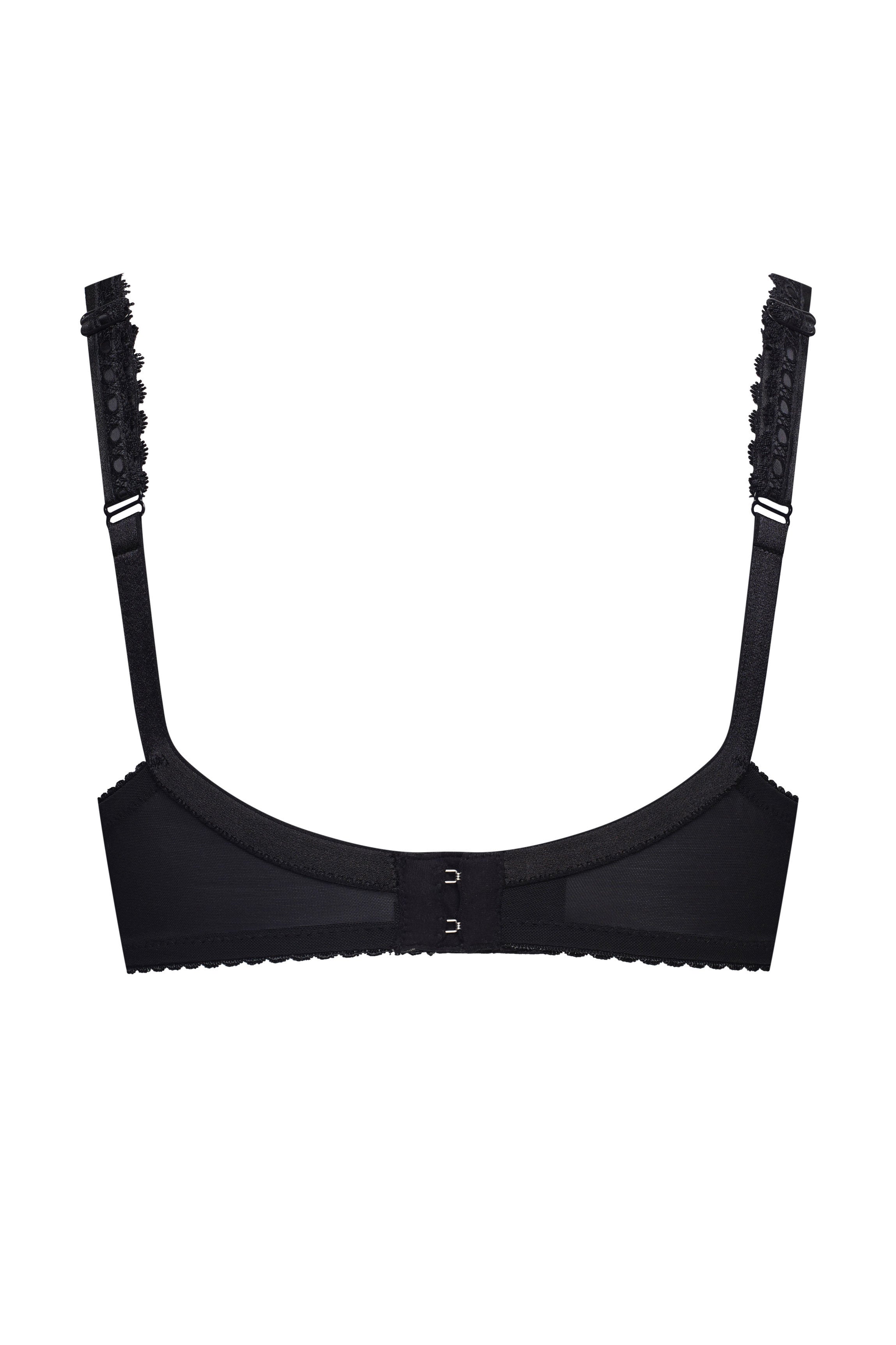 Soutien-gorge noir dentelle plate