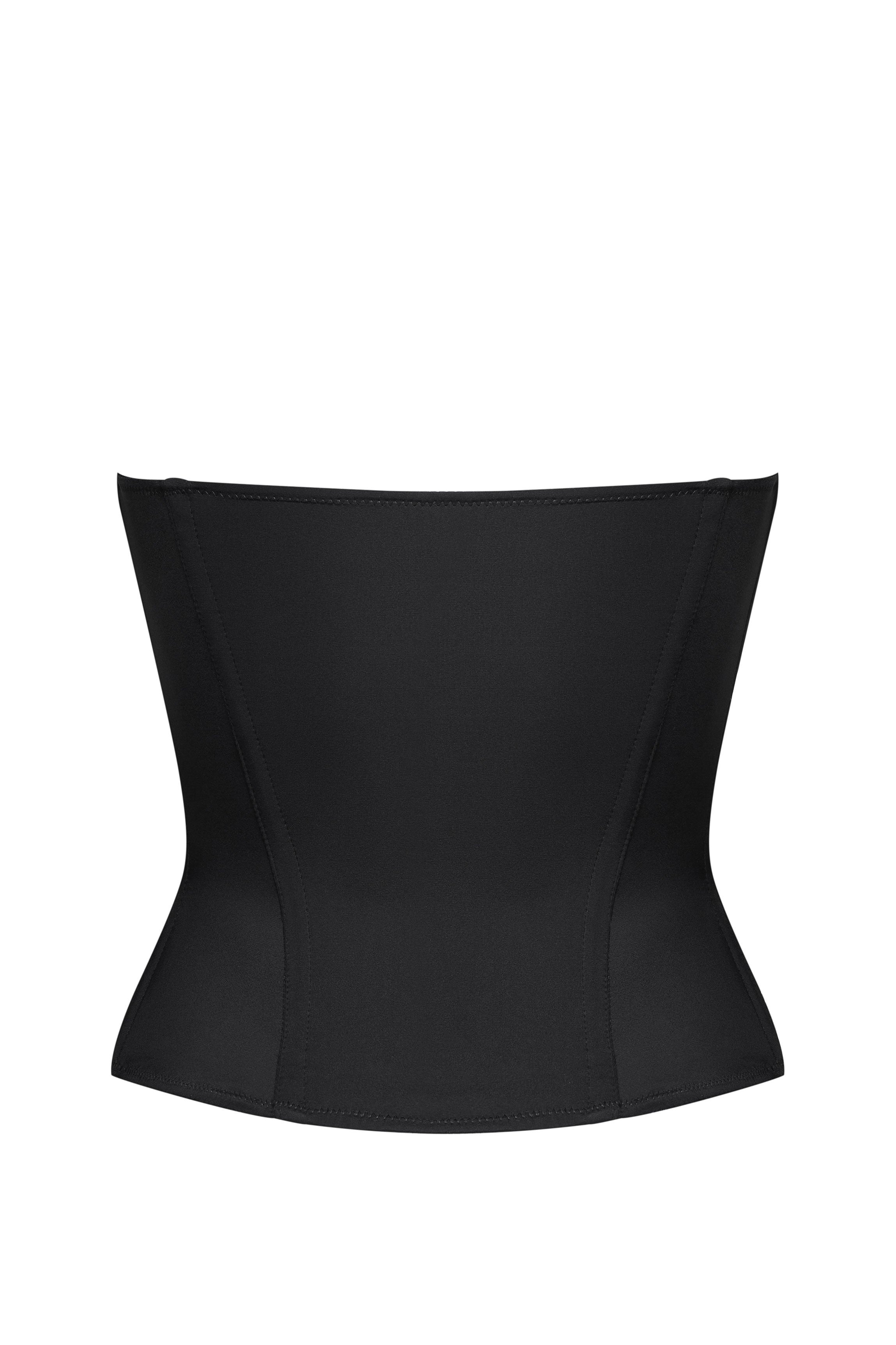 Corset noir et blanc dentelle MIKO