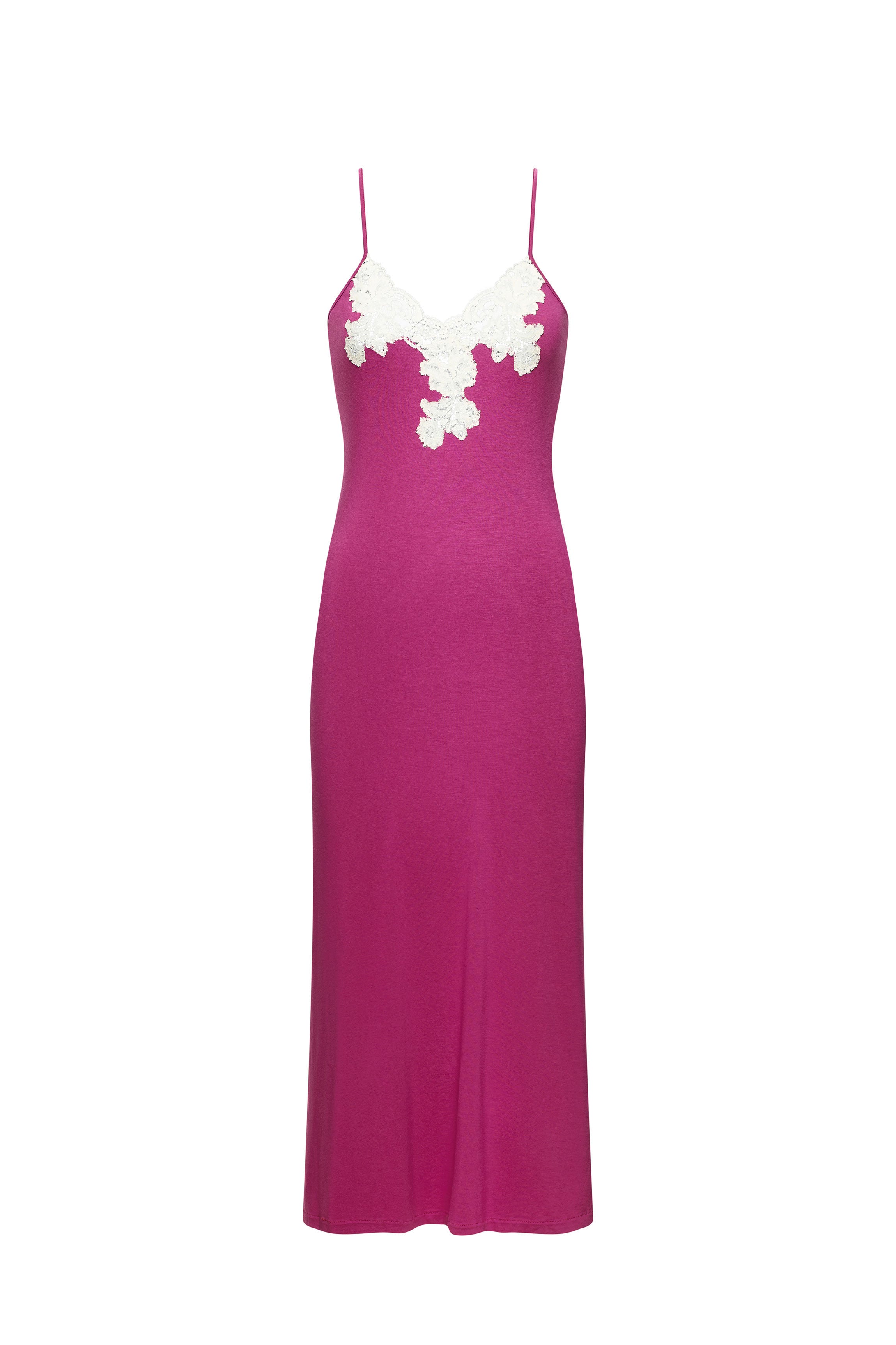 Chemise de nuit modale rose