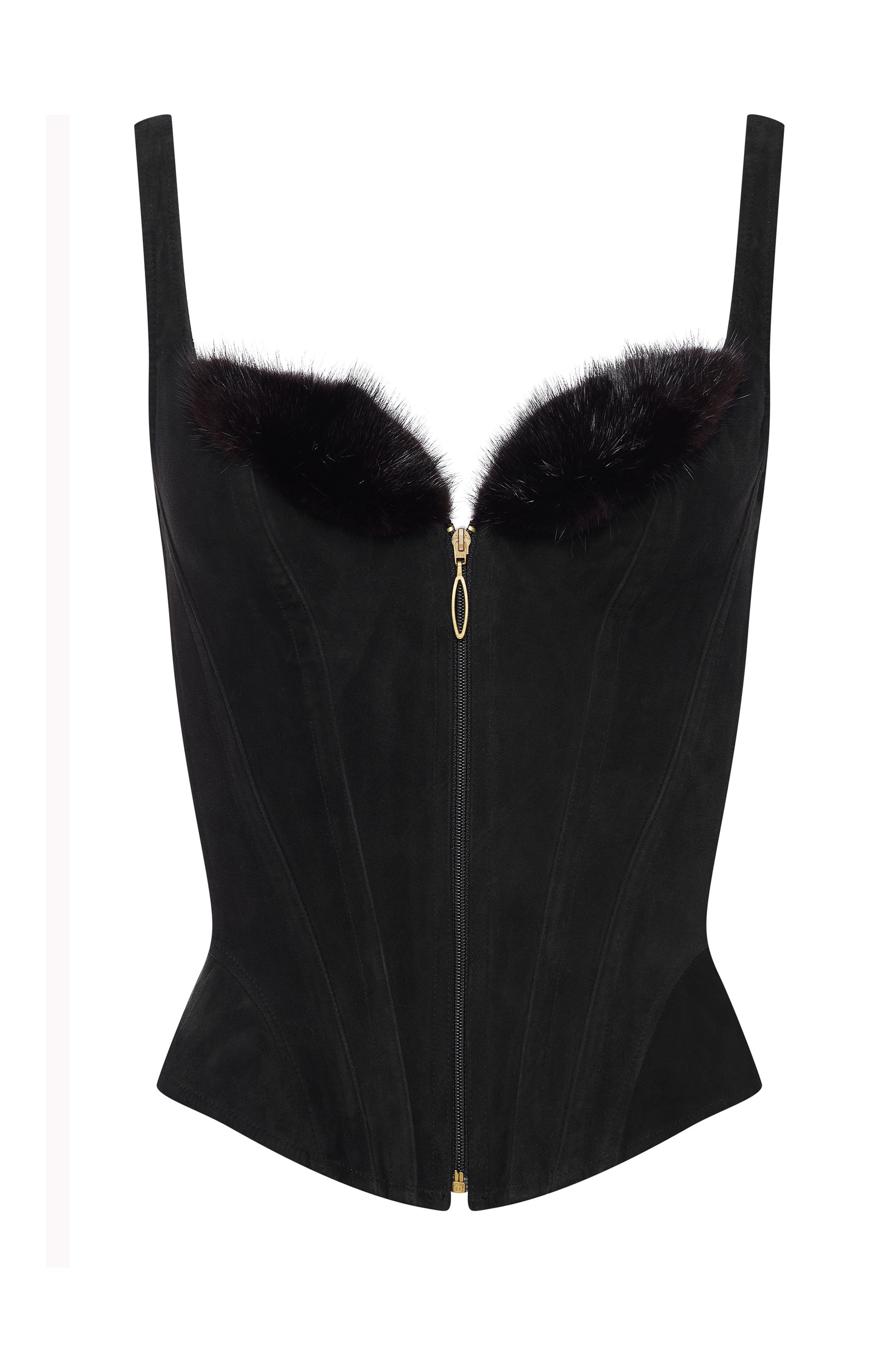 Corset noir nubuck KEIKO