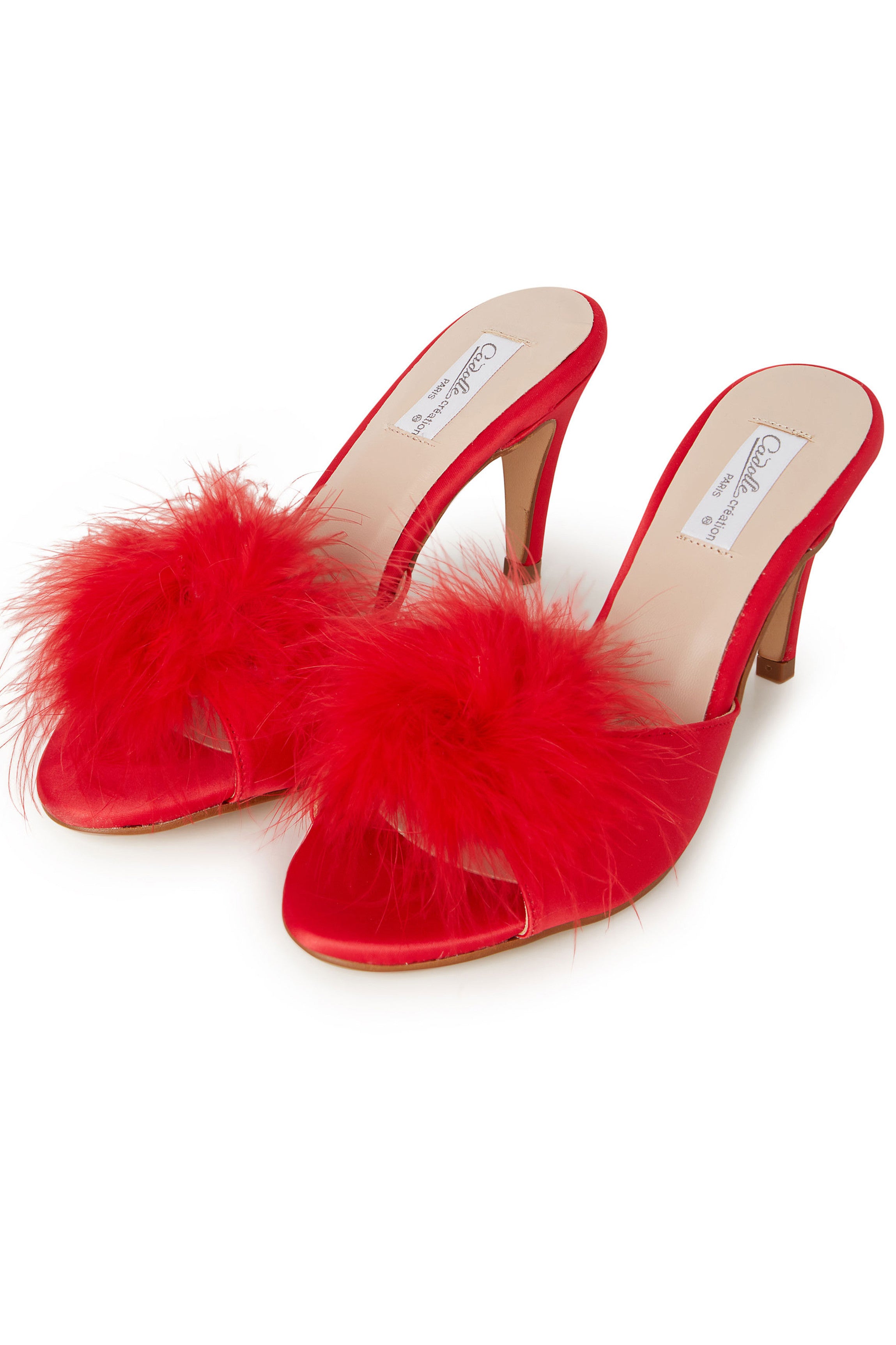 Paire de mules rouges