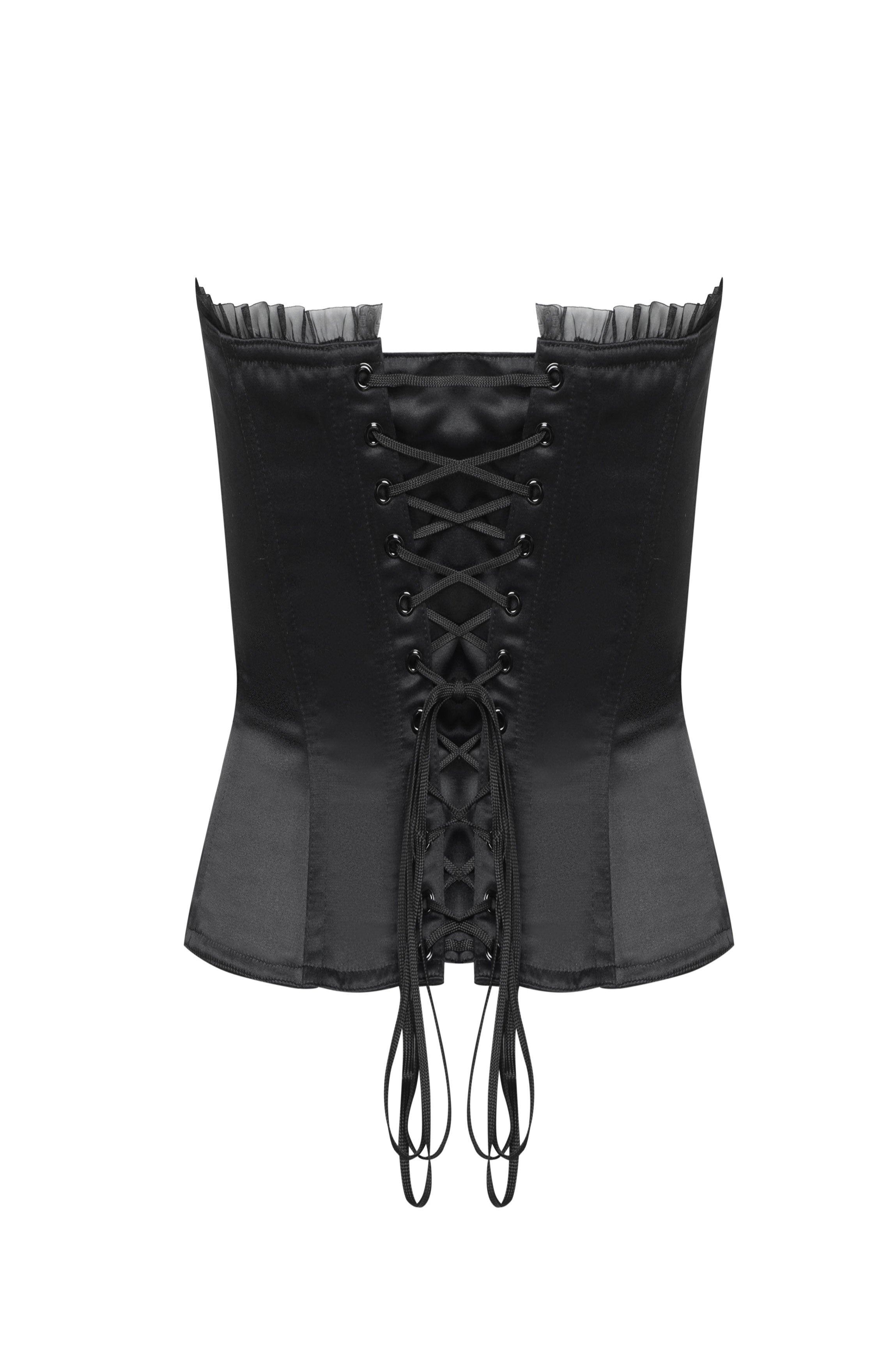 Corset noir satin MIKO