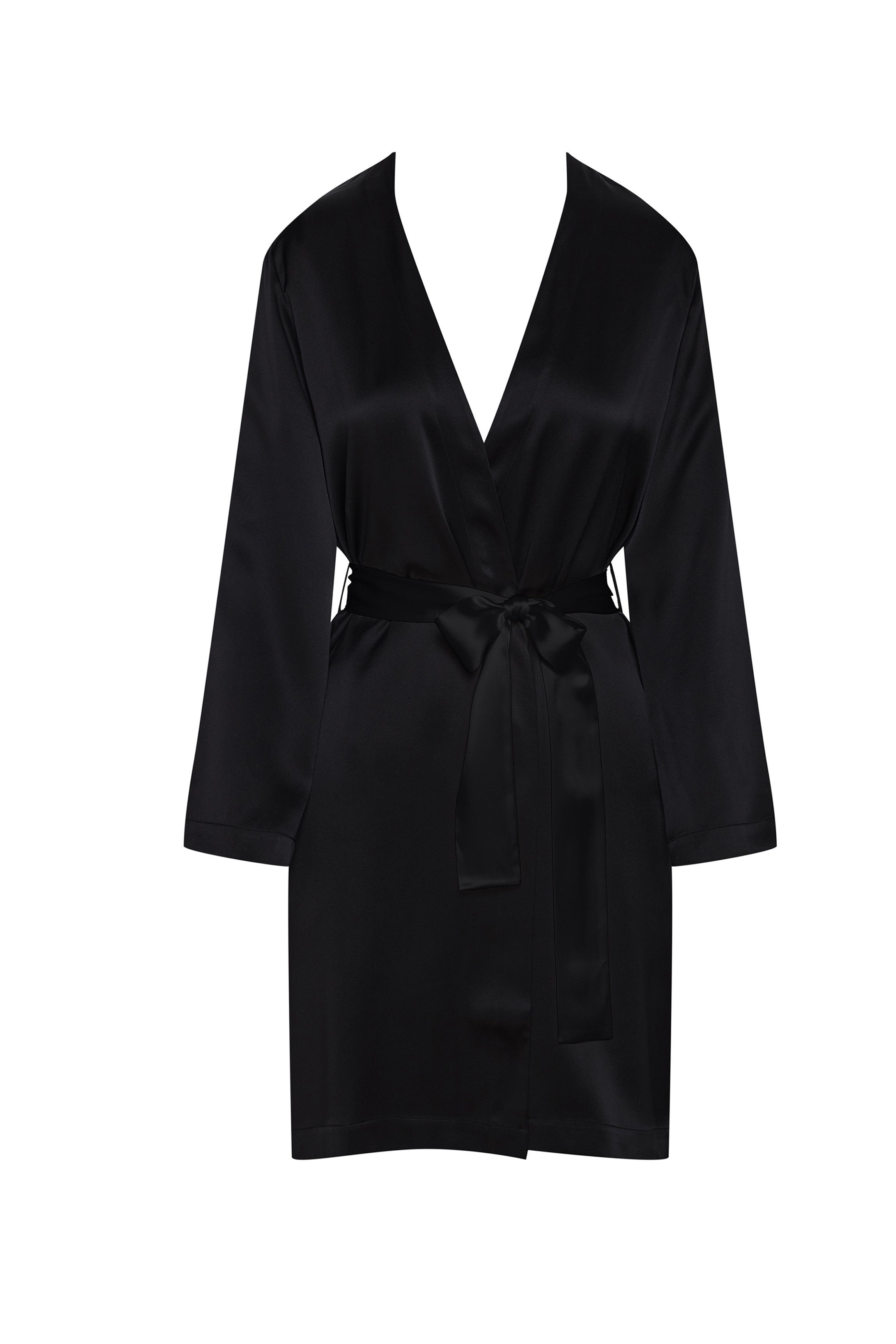 Peignoir soie noire