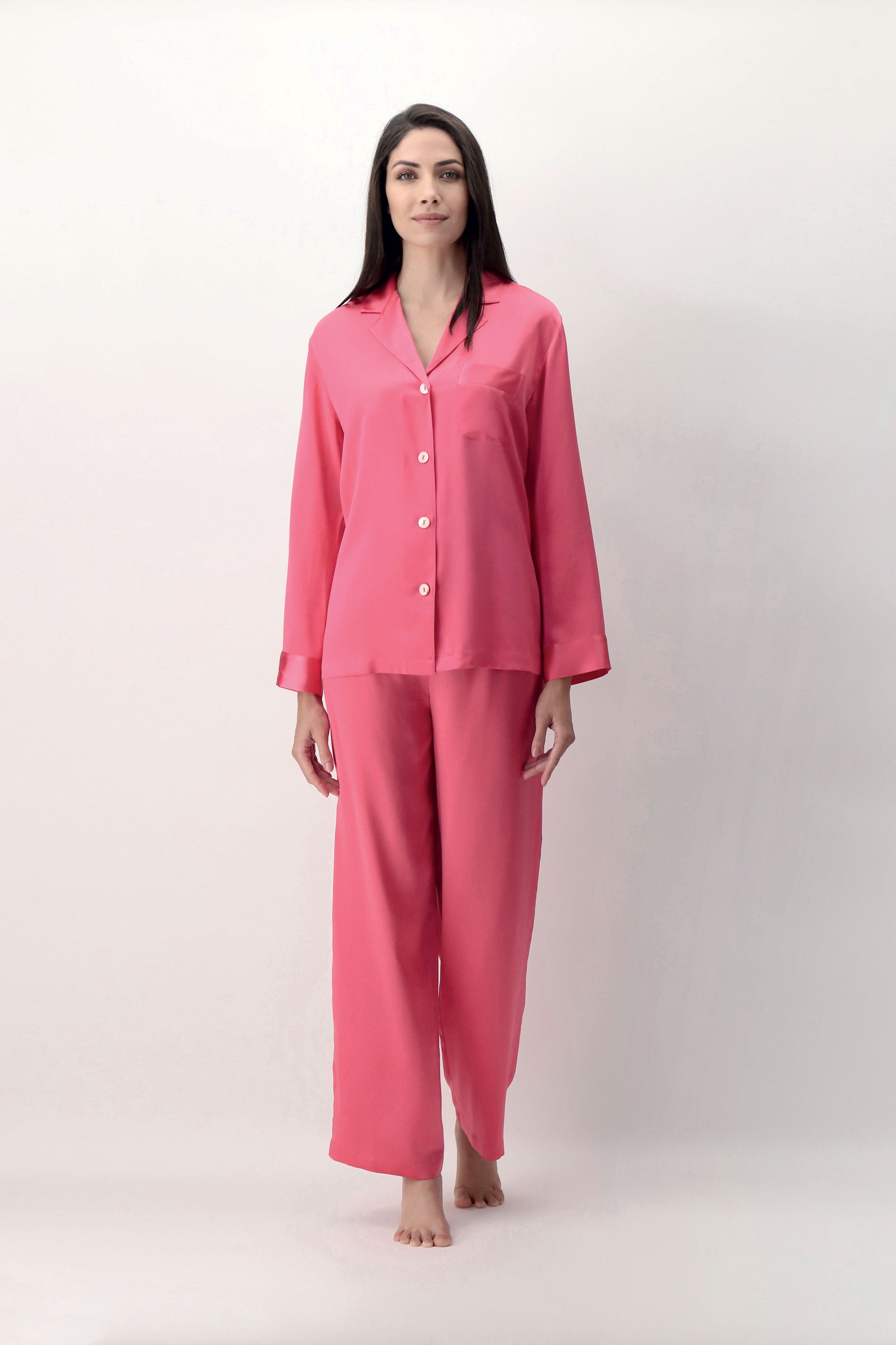 Pyjama soie fuschia