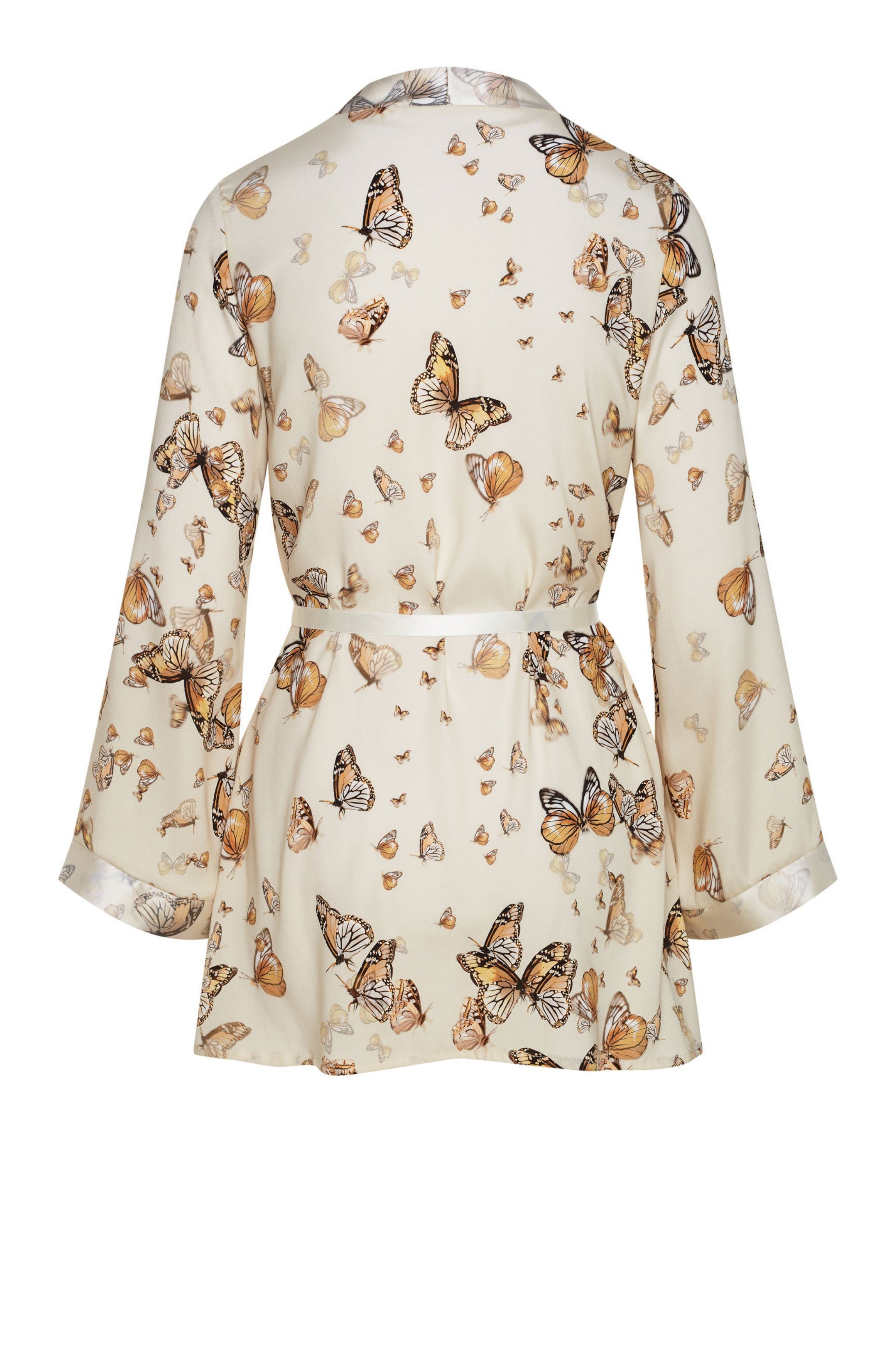 Seidenkimono mit Schmetterlingsmuster