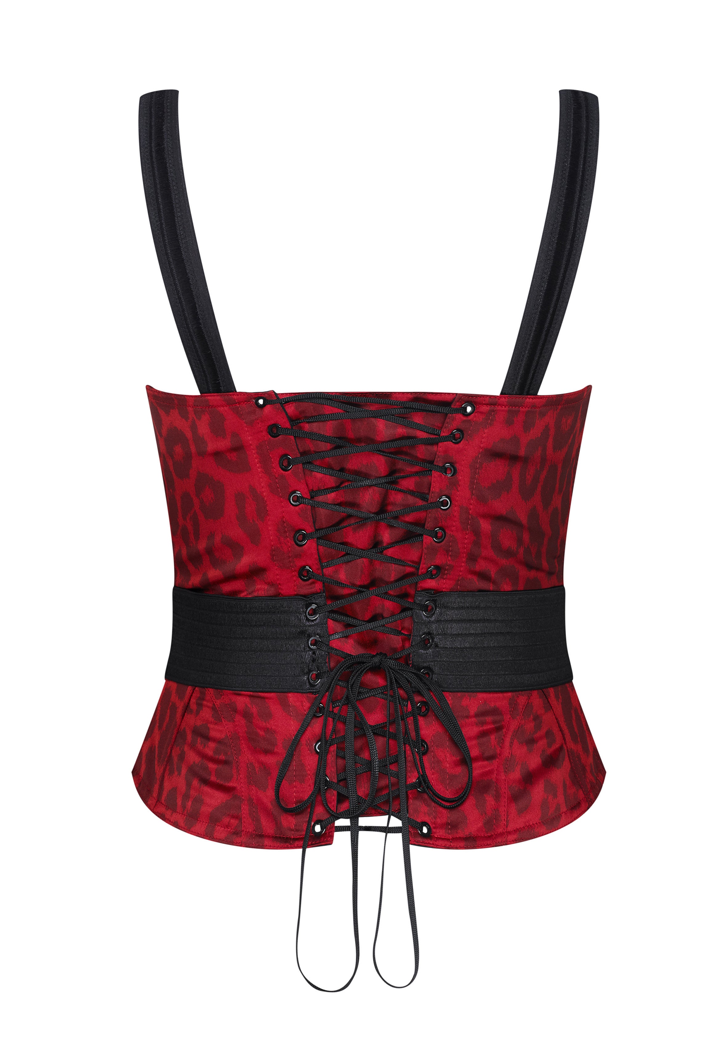 Corset rouge léopard
