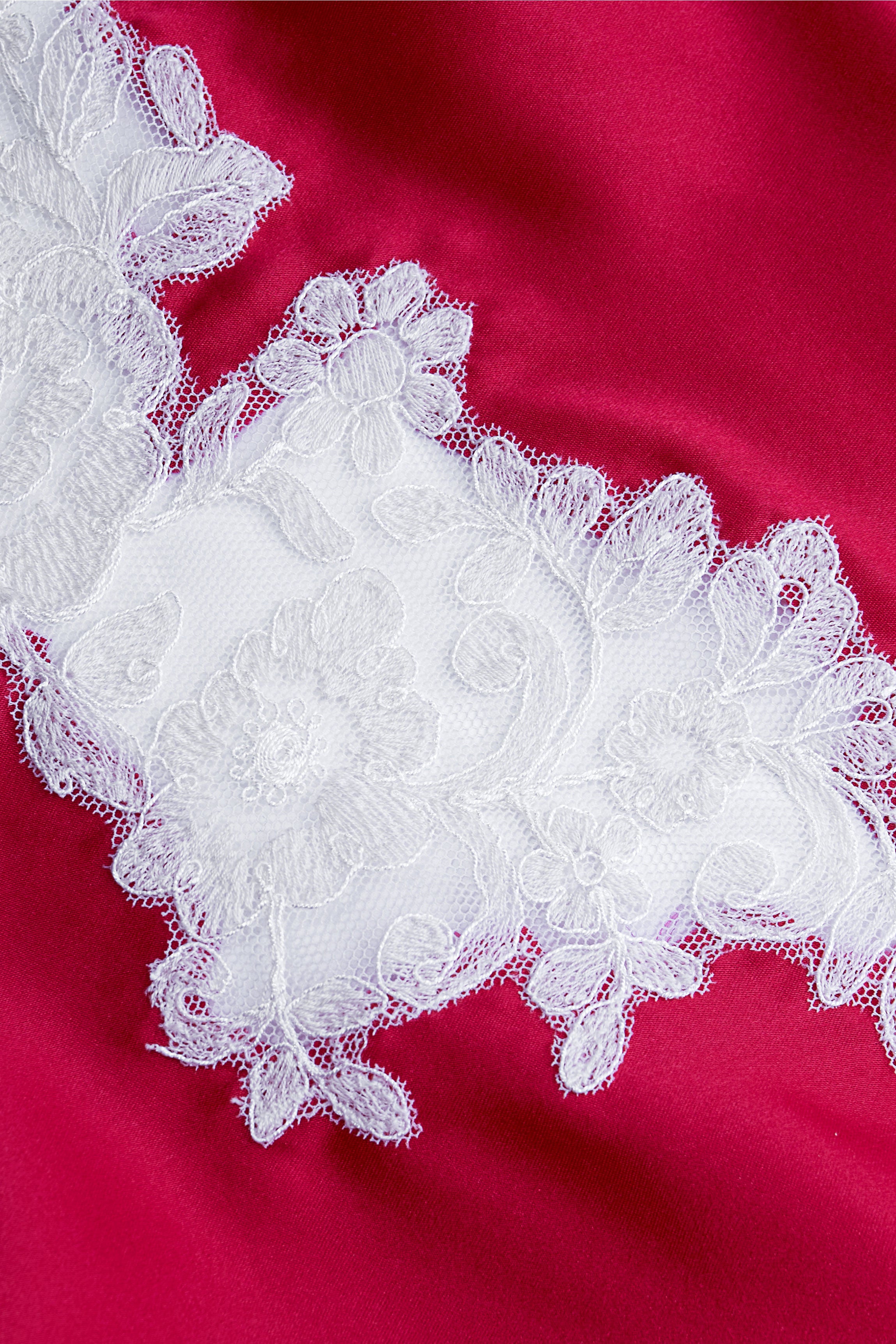 Chemise de nuit soie framboise