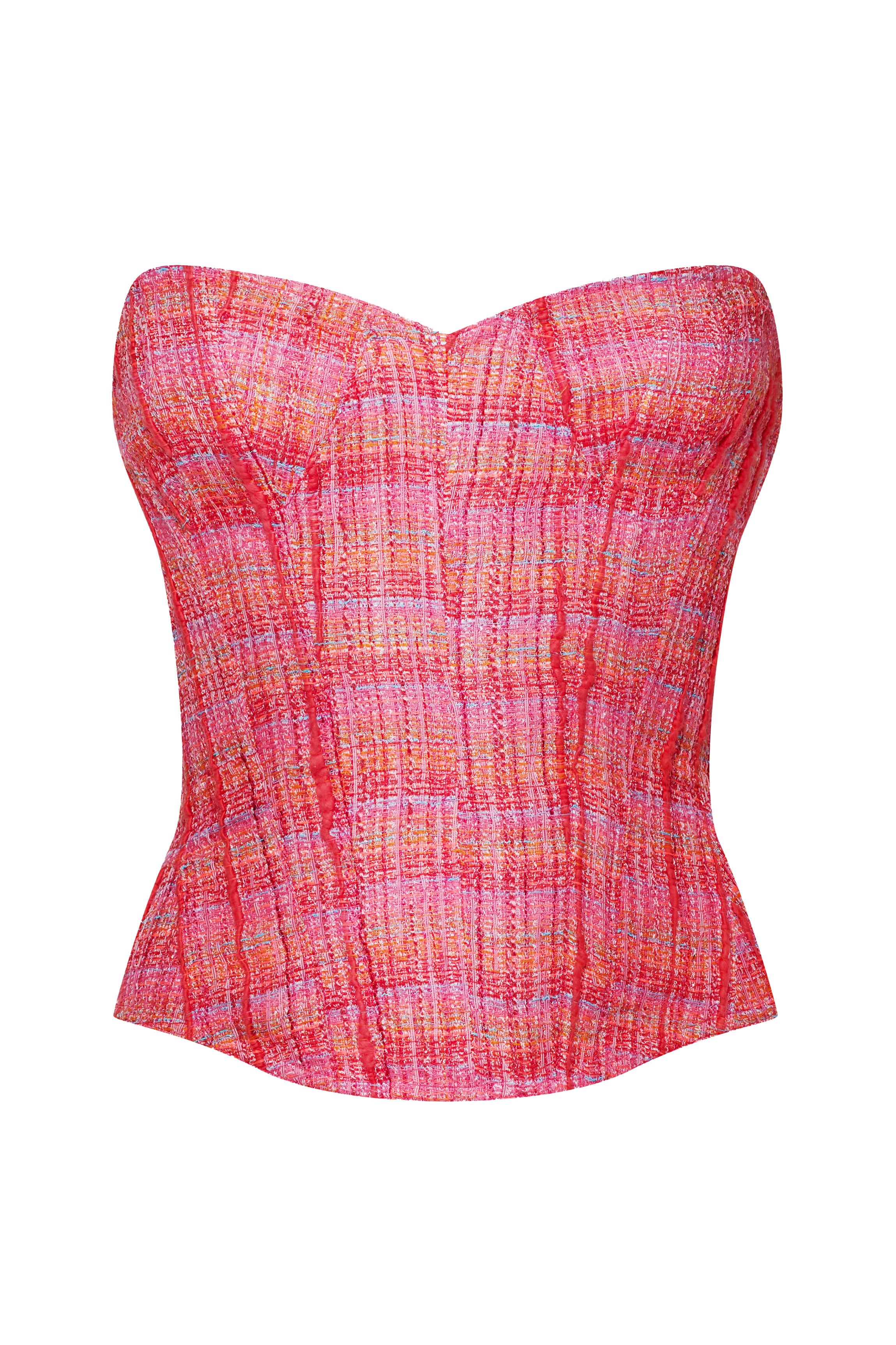 Corset rose en tweed VICTORIA