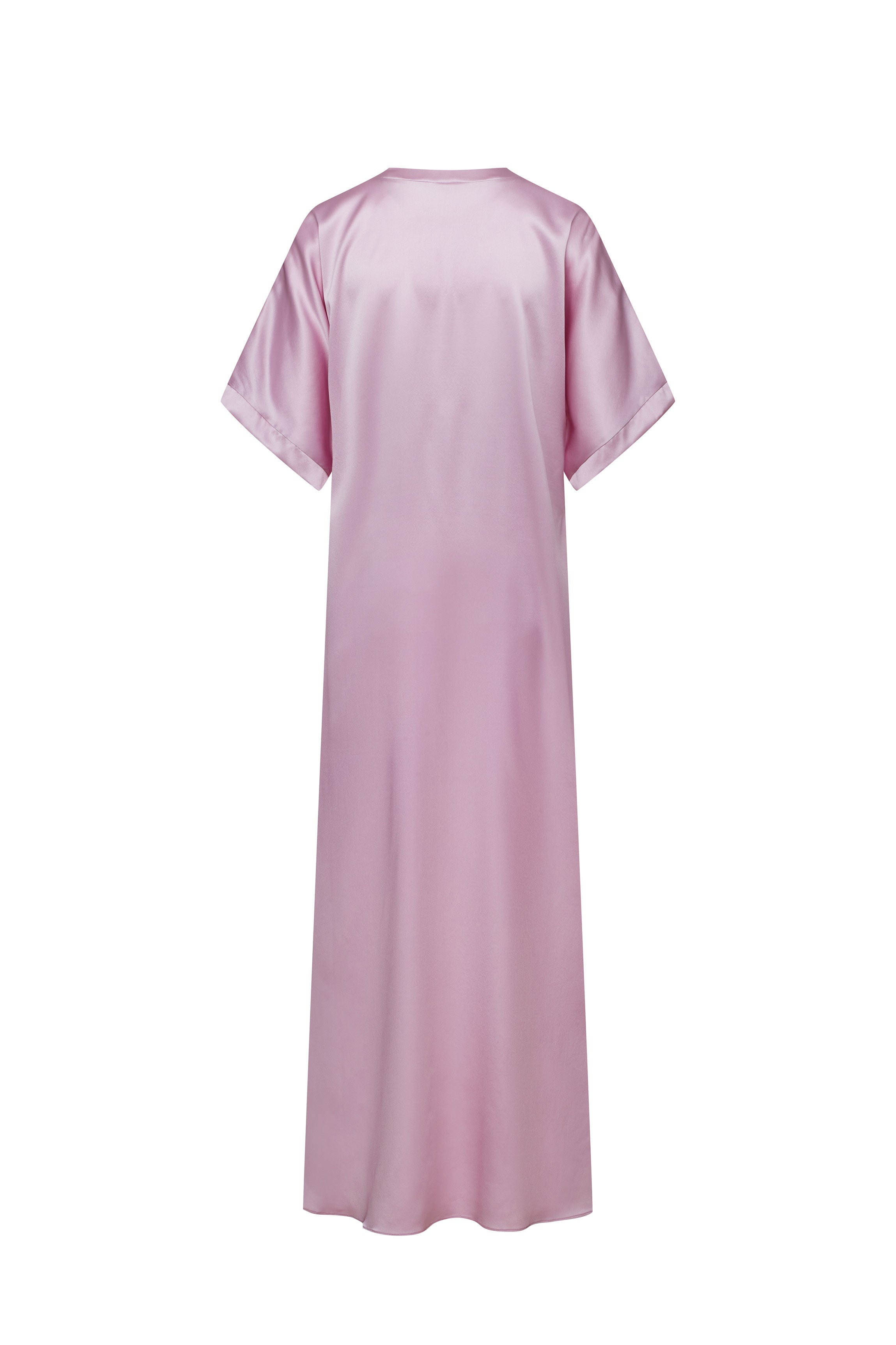Caftan soie rose