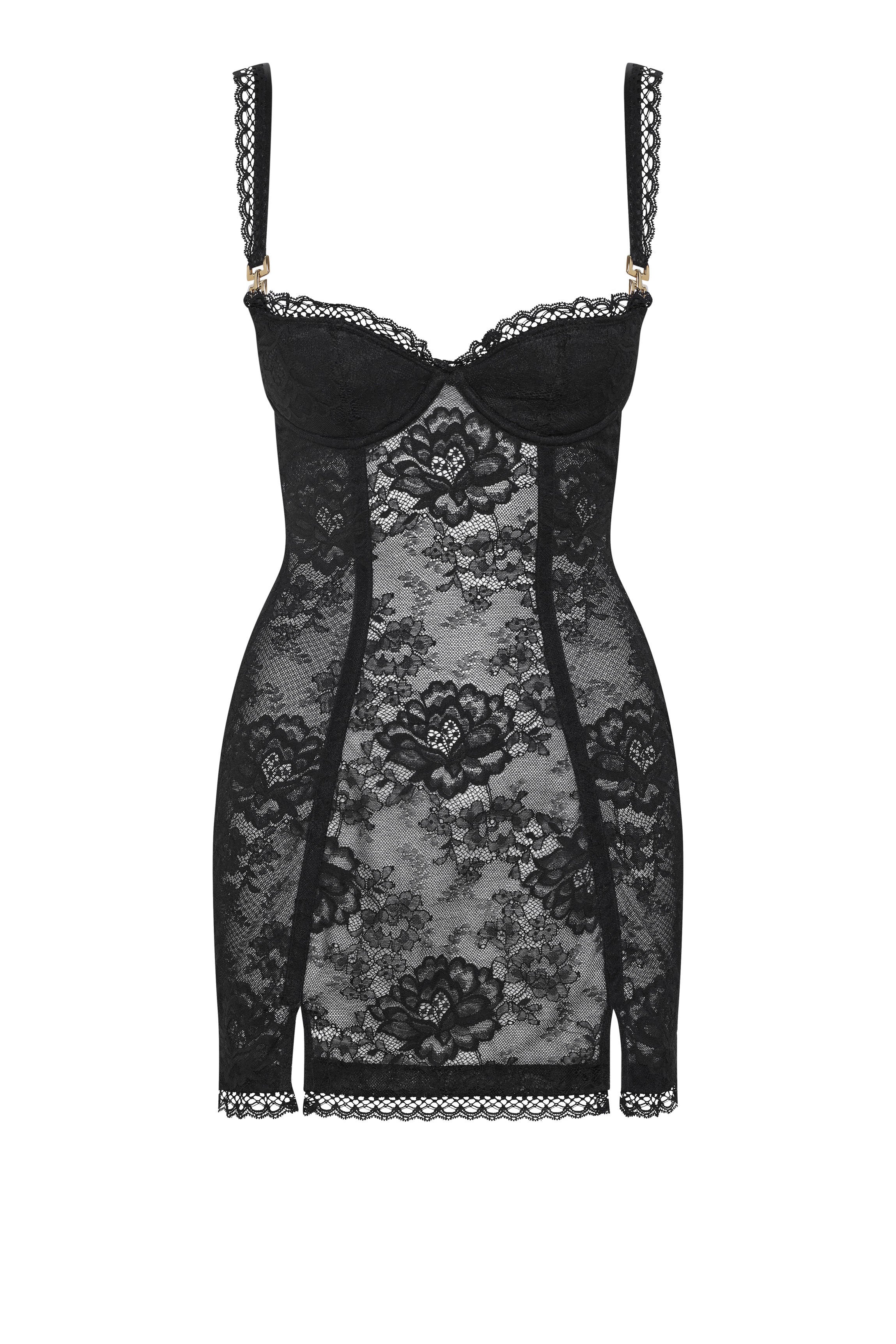 ROBE corset dentelle noire