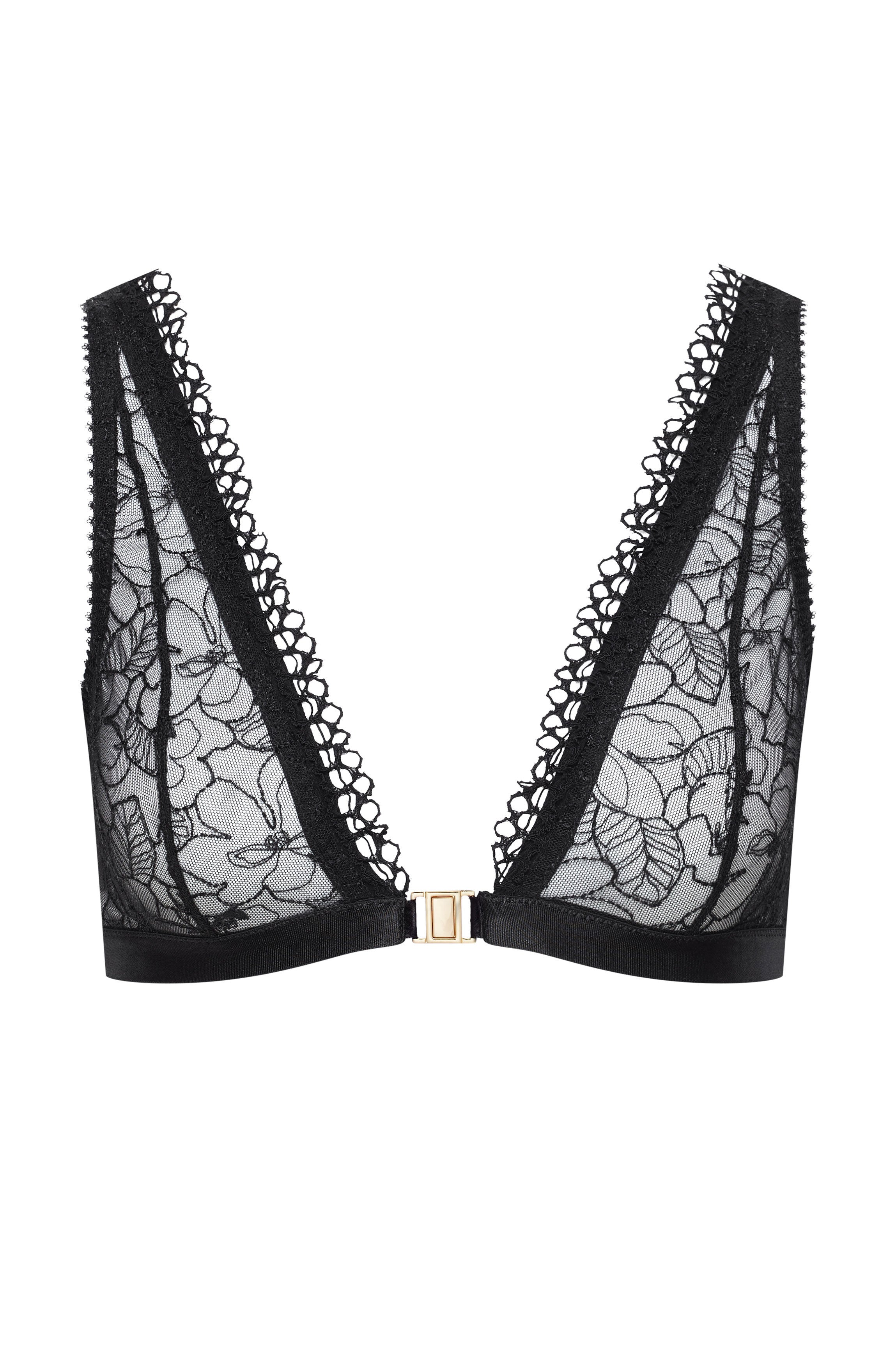 Soutien-gorge ouverture devant Finesse noir CLIP