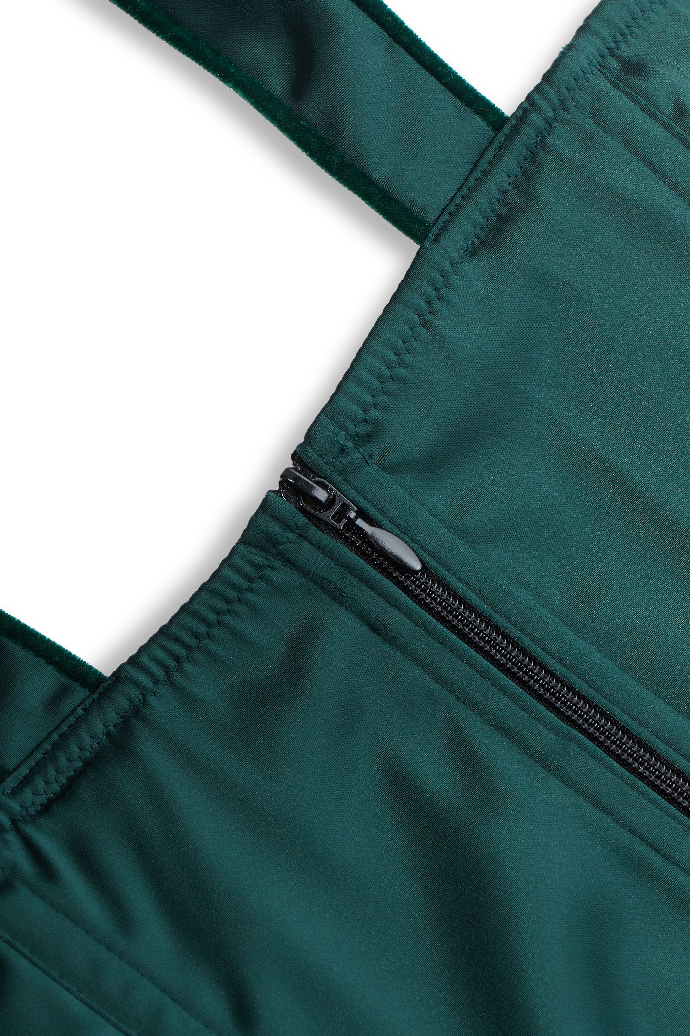 Bustier satin vert DAISY
