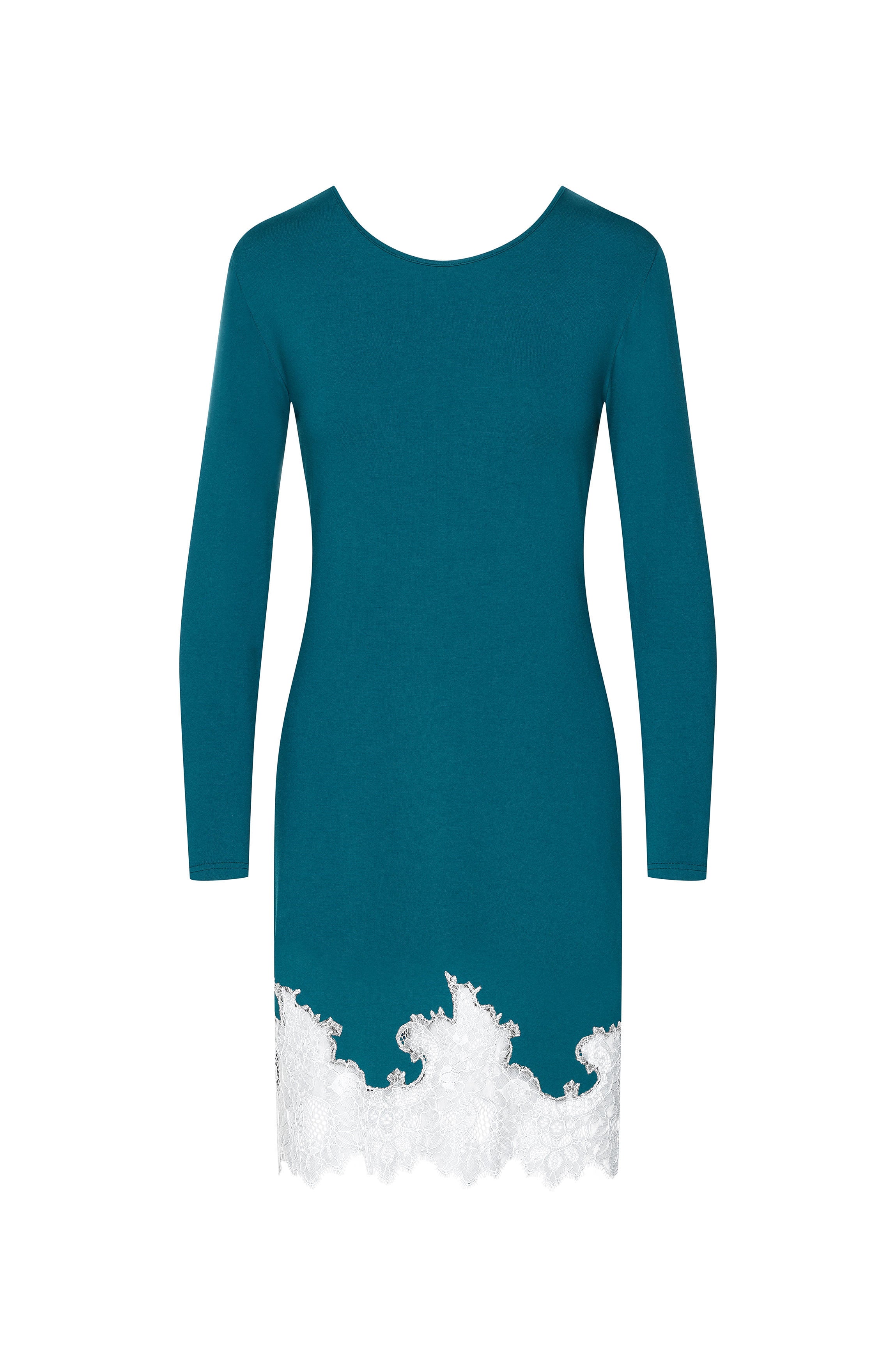 Chemise de nuit manches longues modal verte