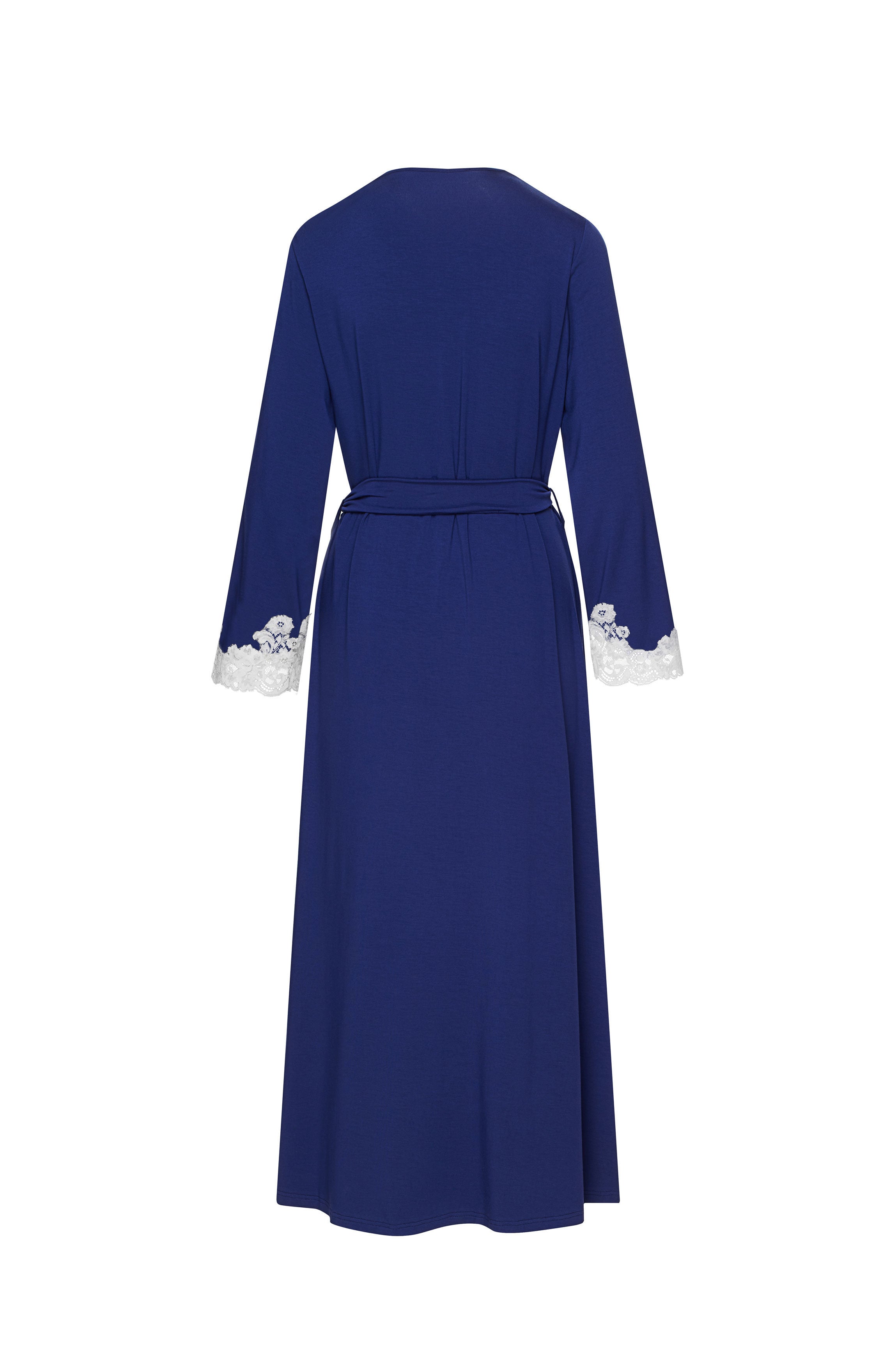 Peignoir long modal bleu