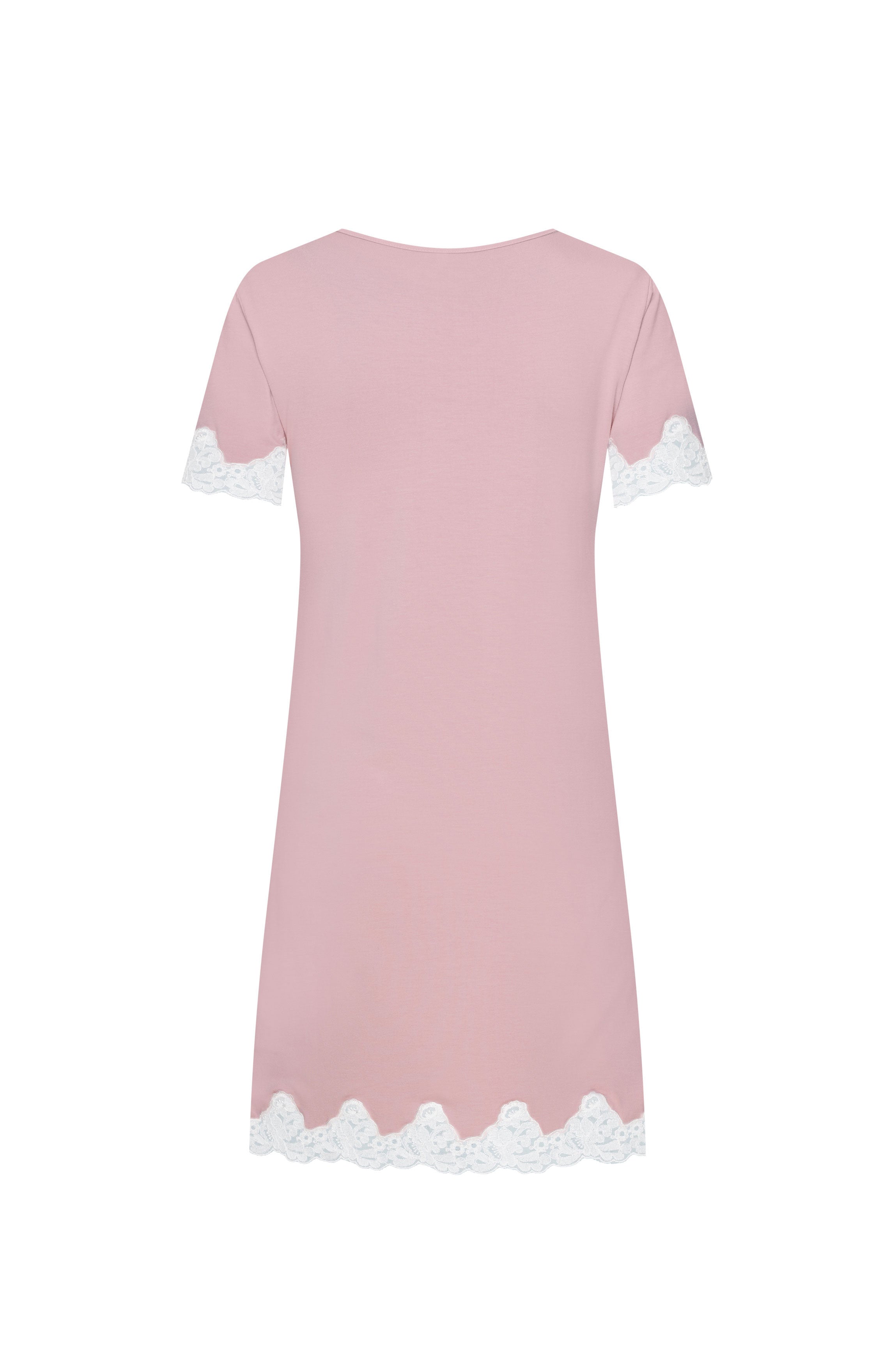 Chemise de nuit modal petites manches rose