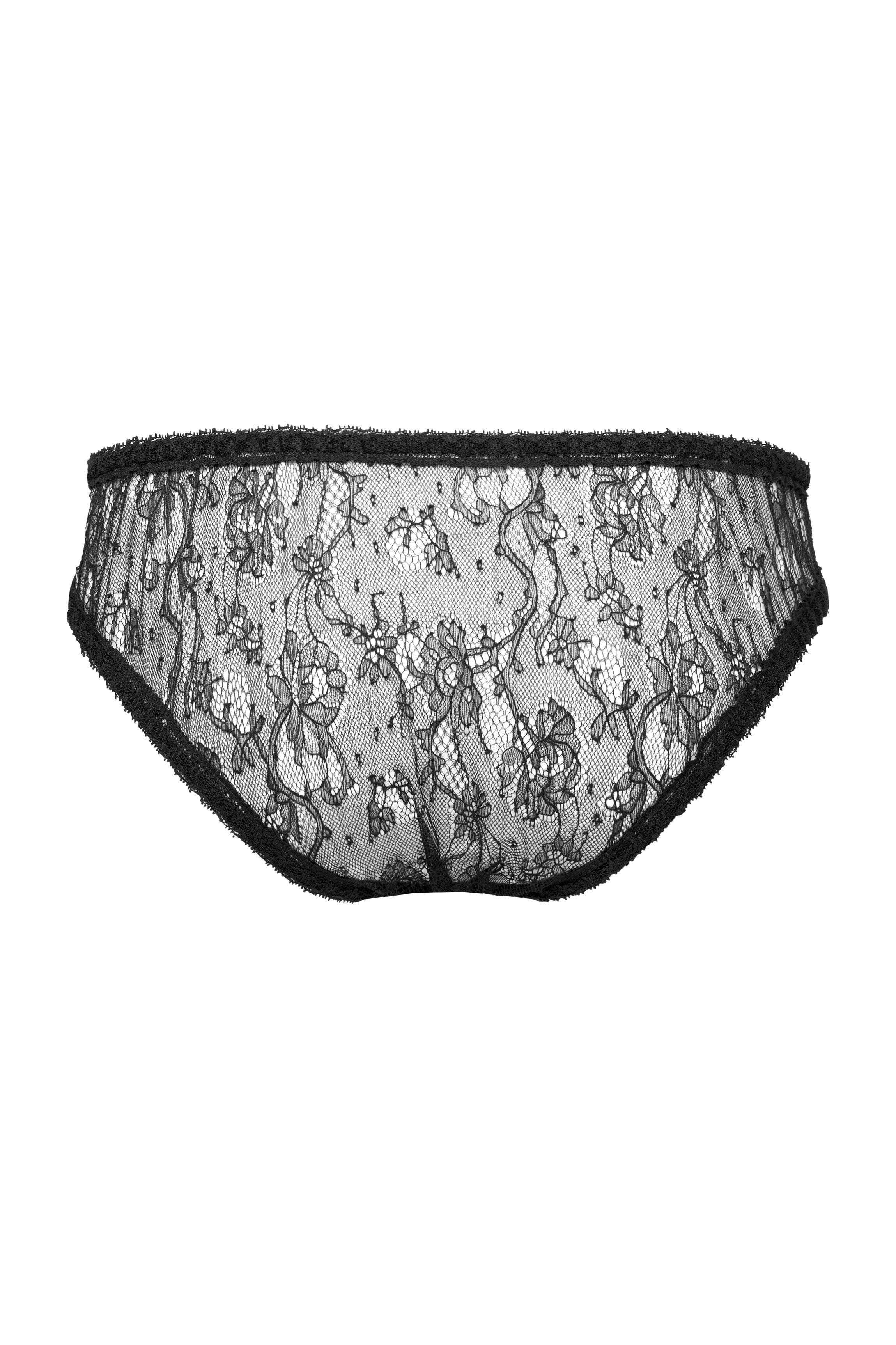 Culotte dentelle noir pompom