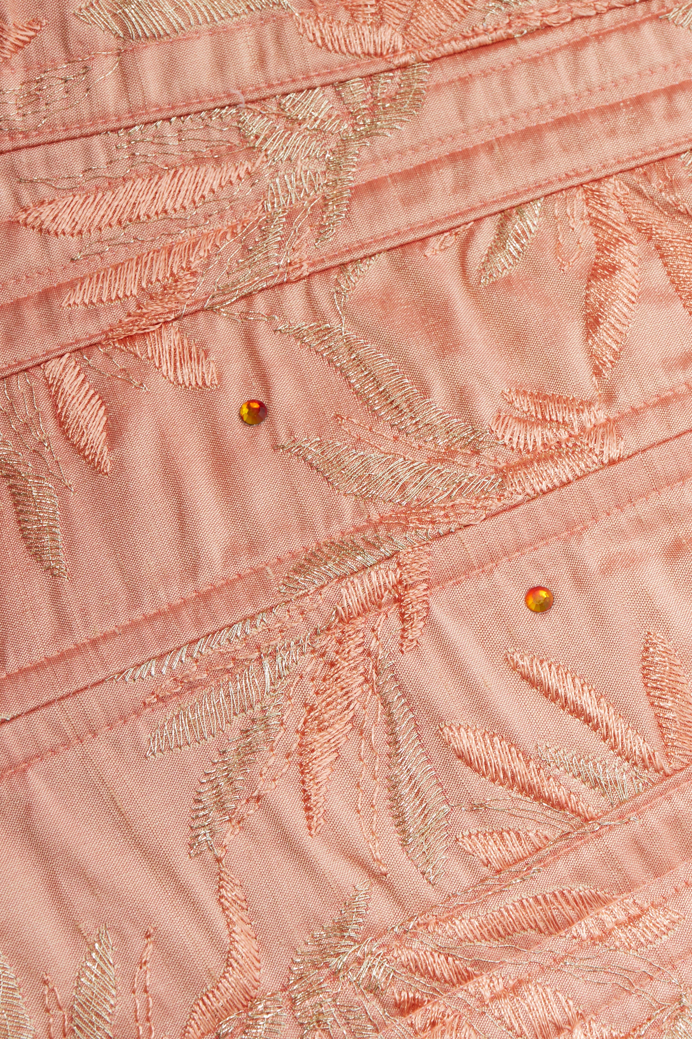 Corset soie orange VICTORIA