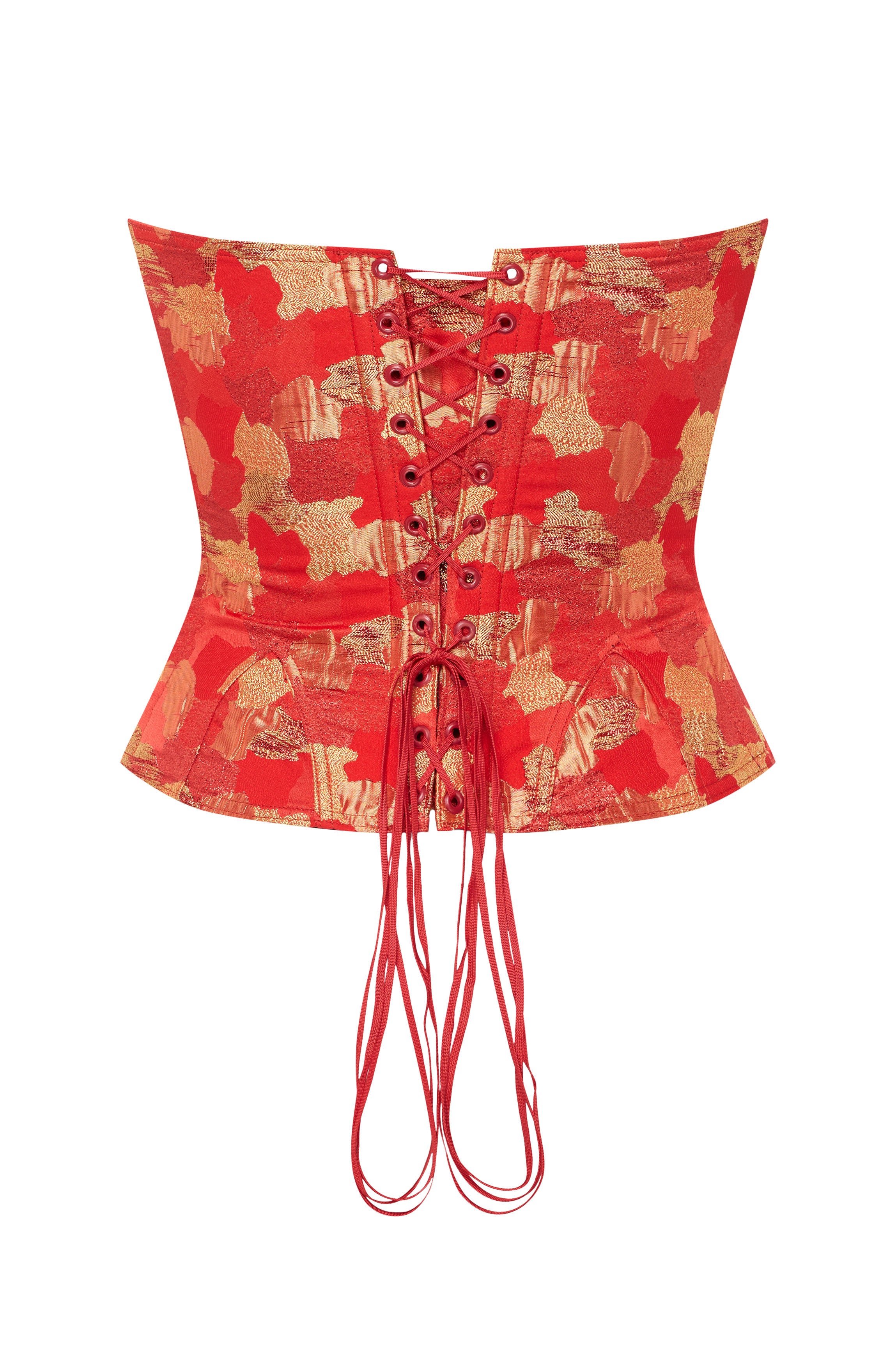 Corset rouge lamé or VICTORIA
