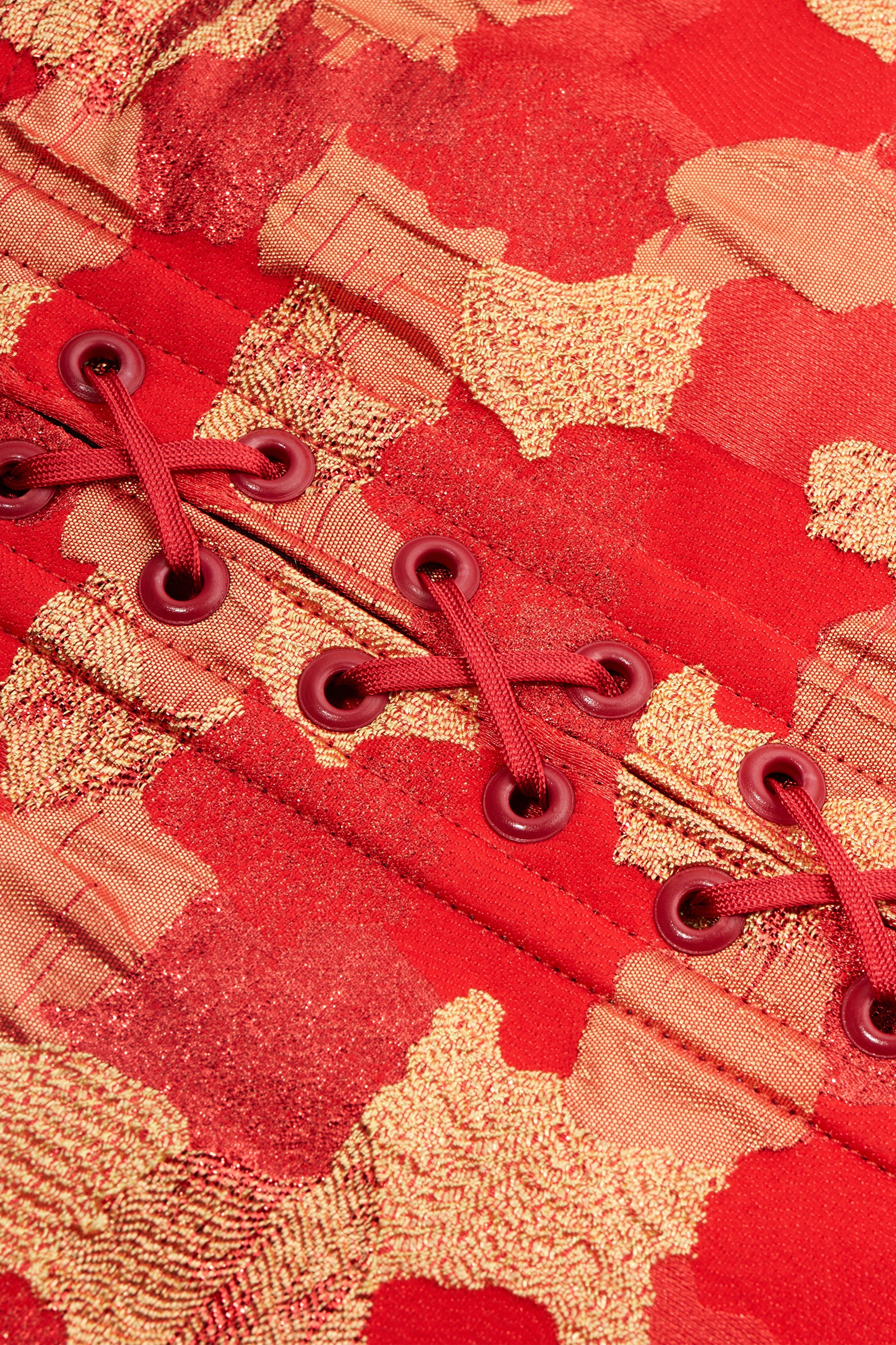 Corset rouge lamé or VICTORIA