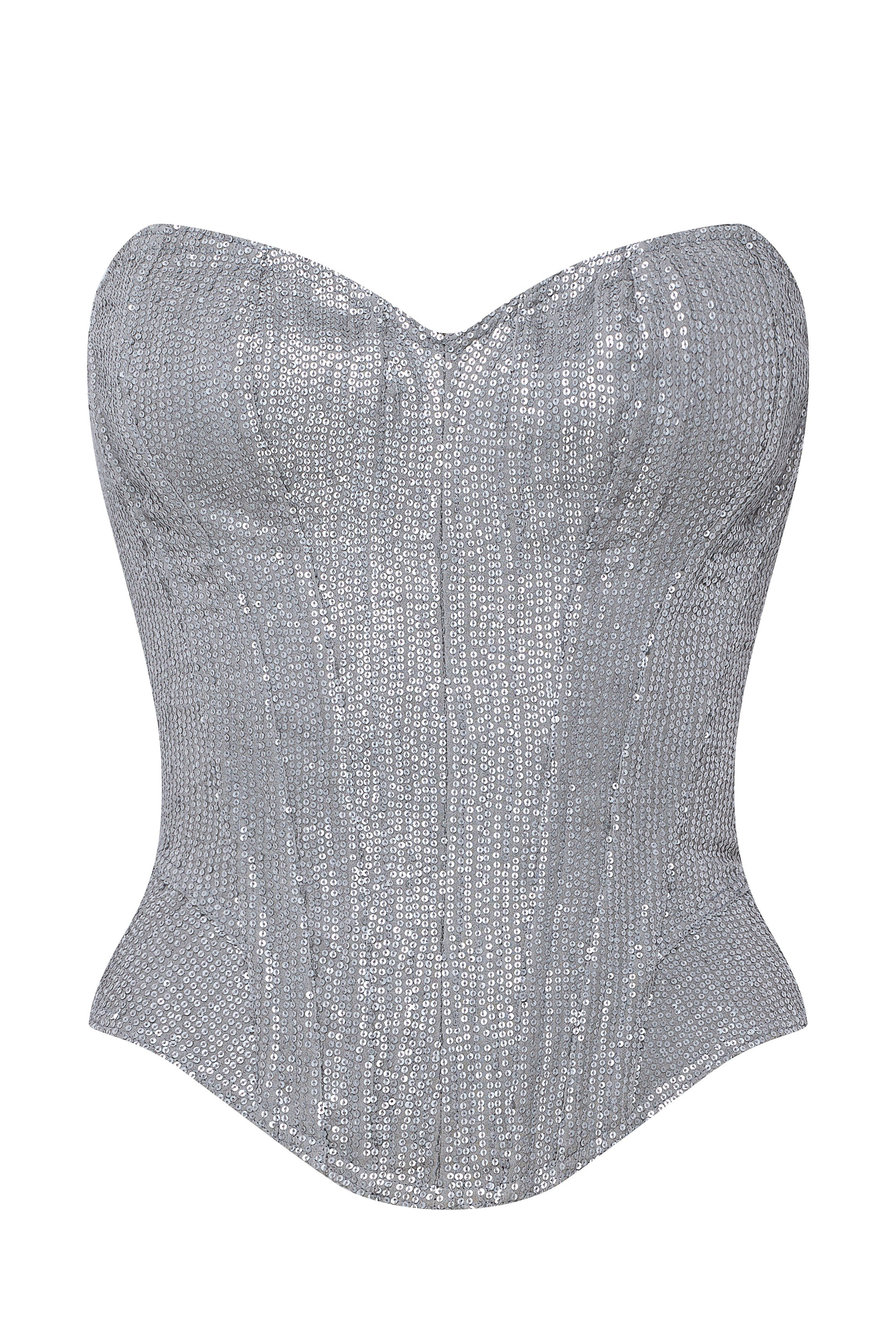 Corset sequins grey MALIA