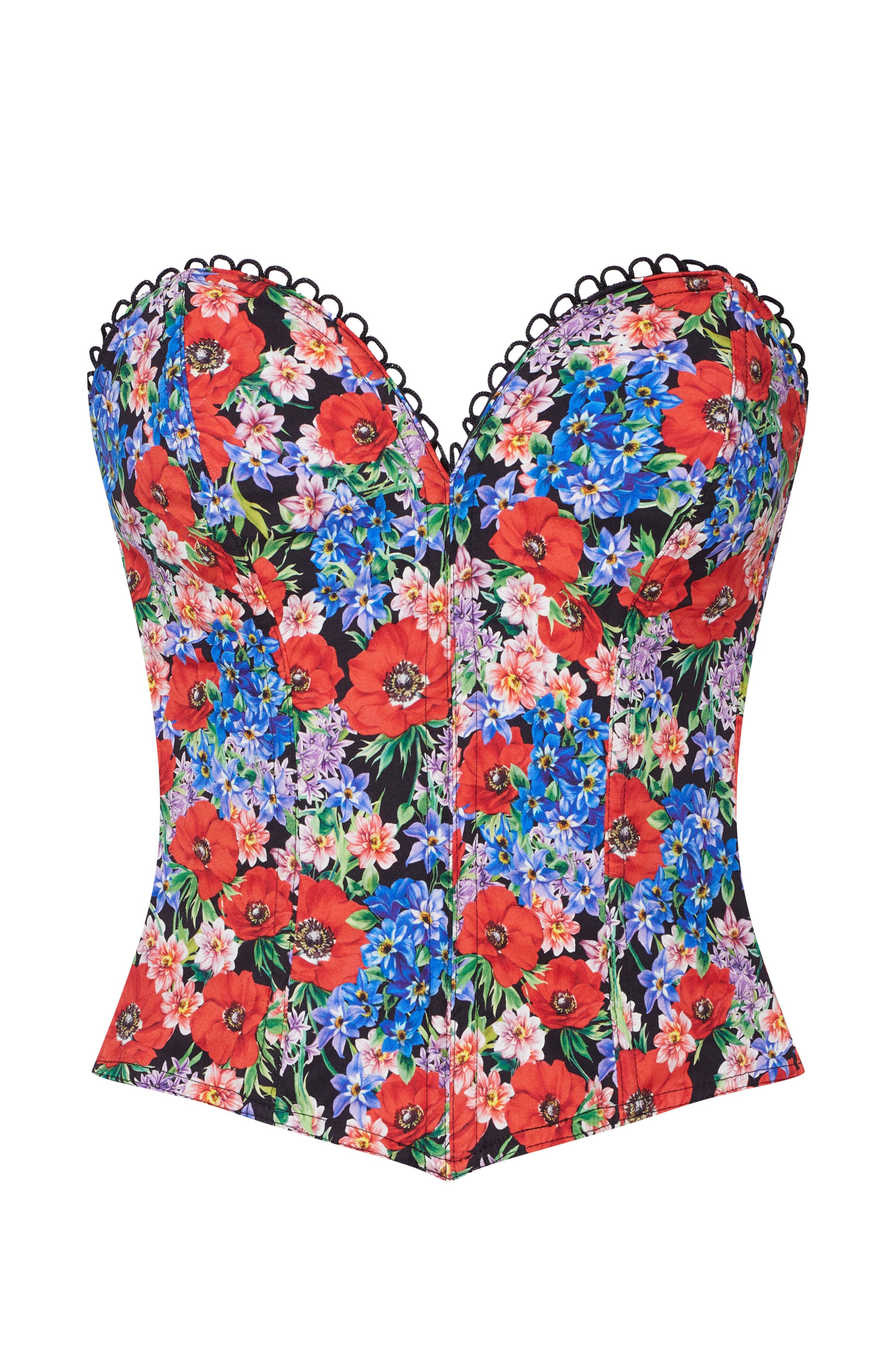 Bustier fleuri noir
