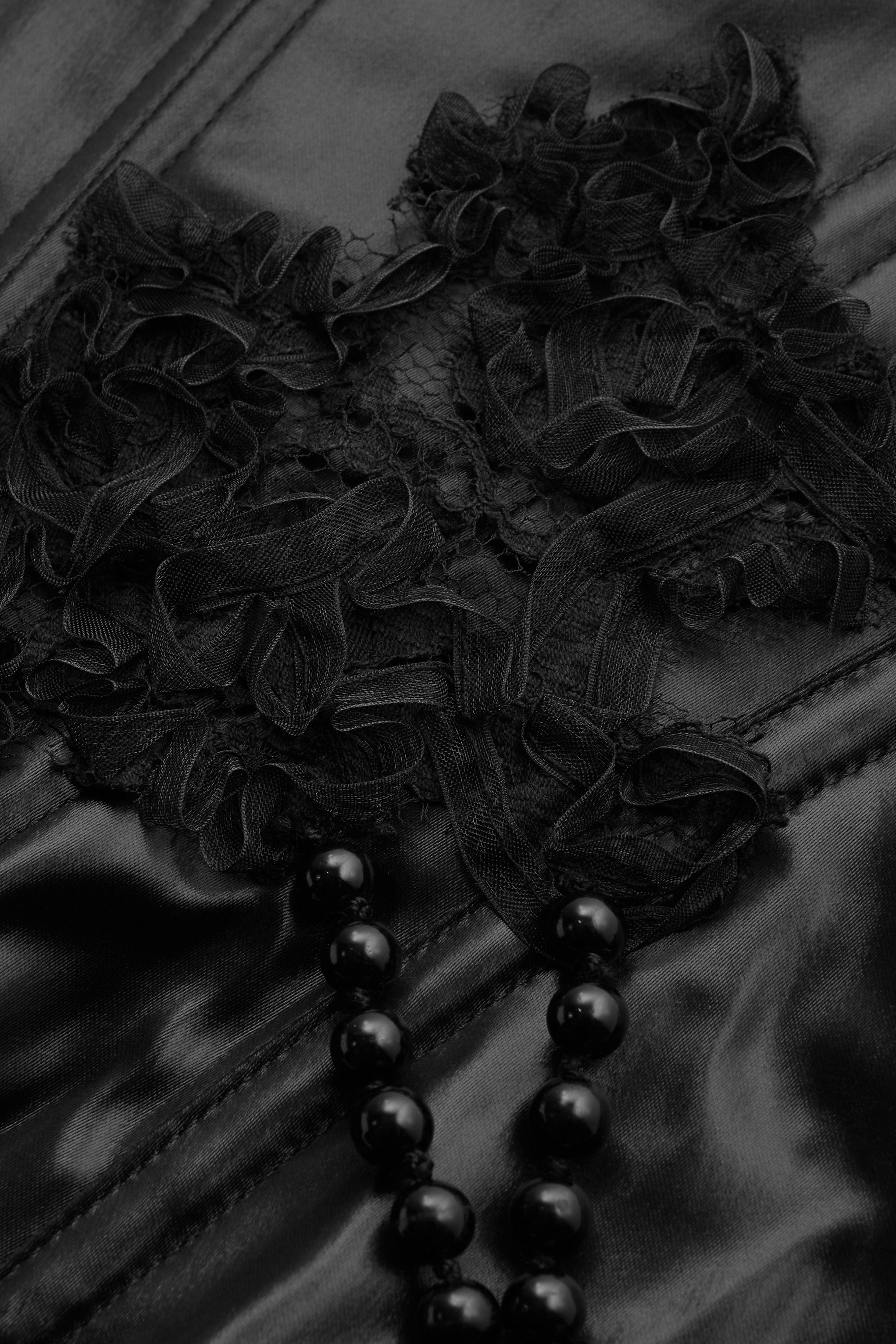 Ceinture corset laque noir FINON