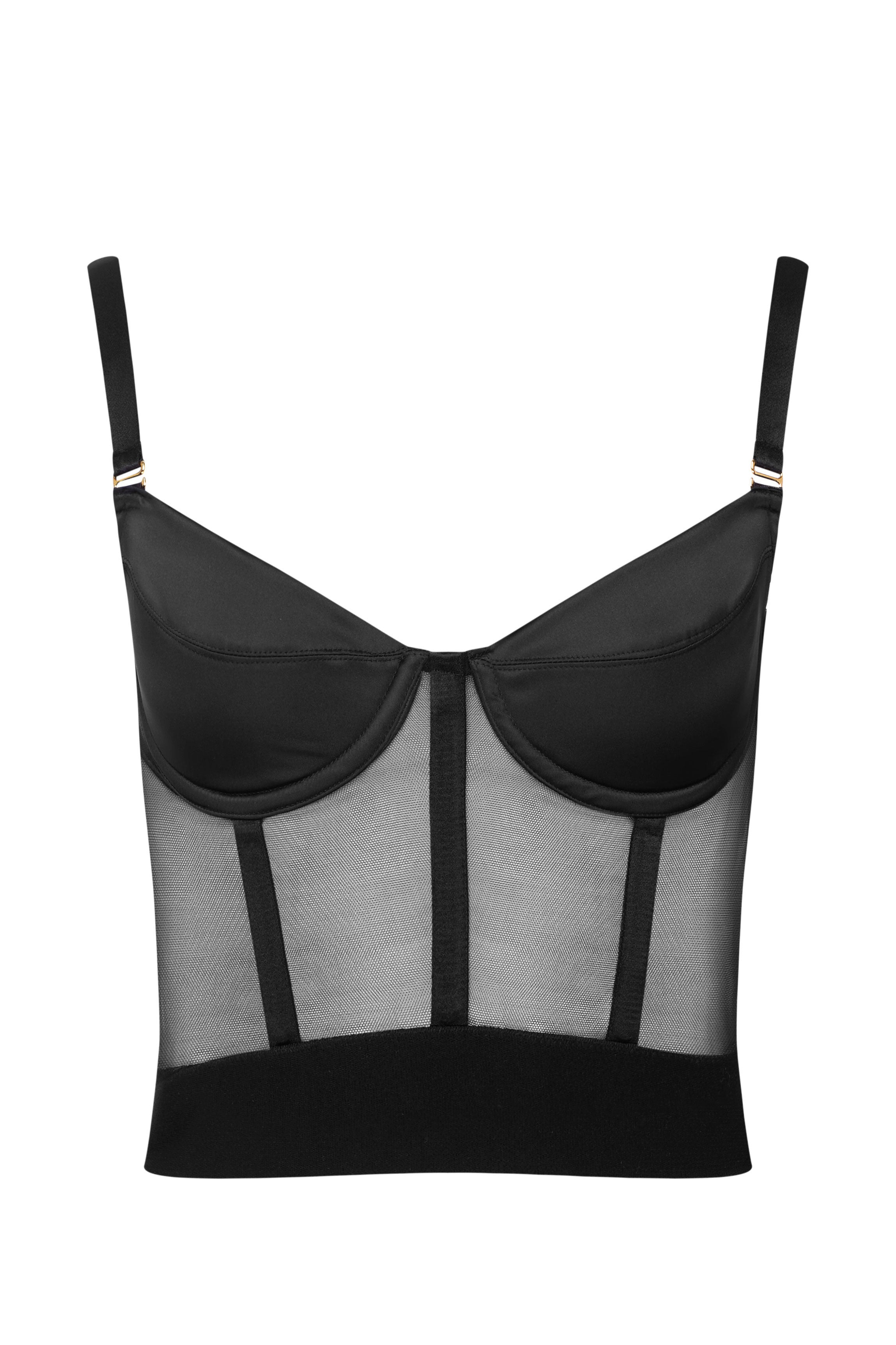 Mini corset noir tulle