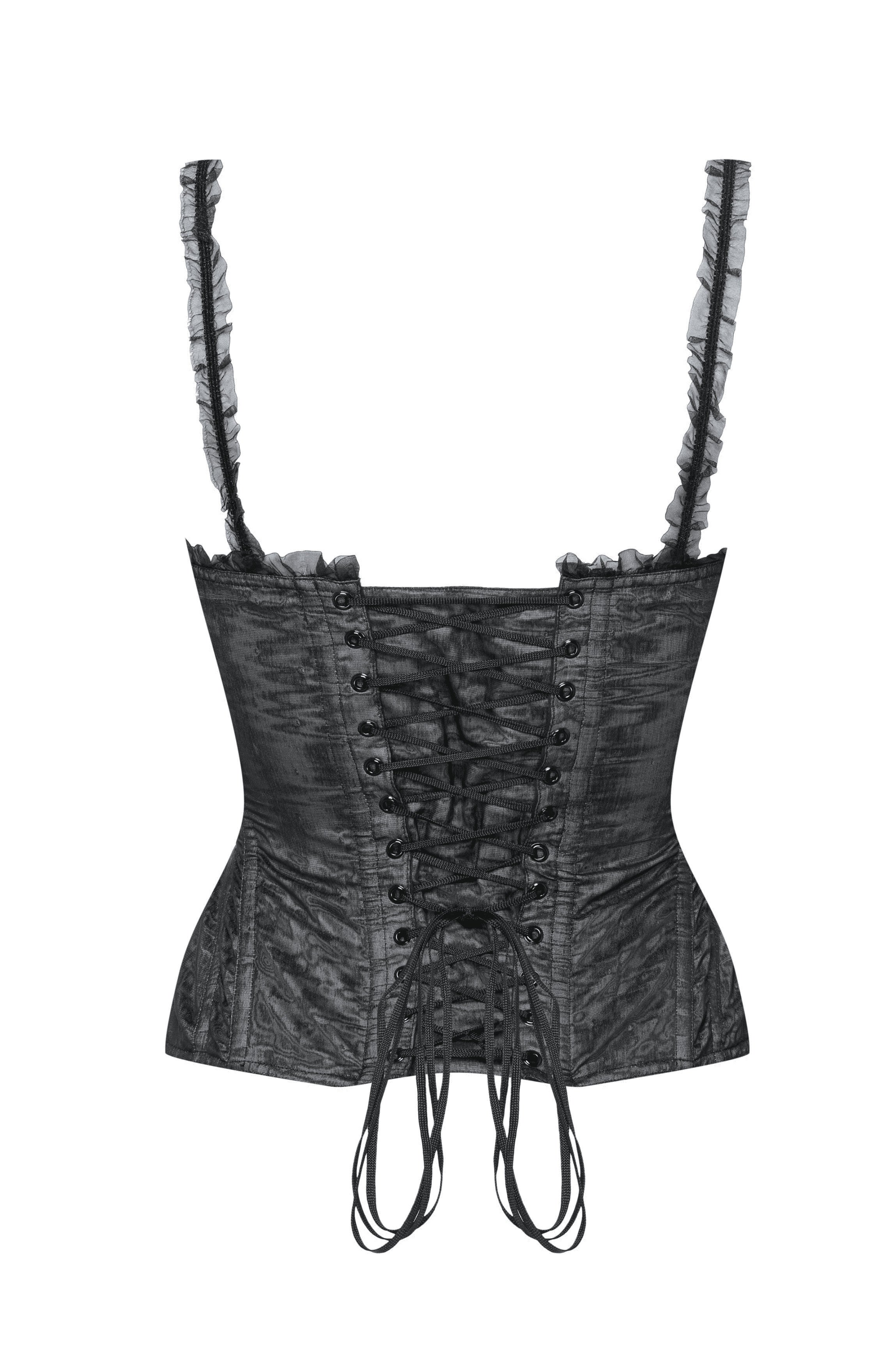 Corset organza noir CLEVES