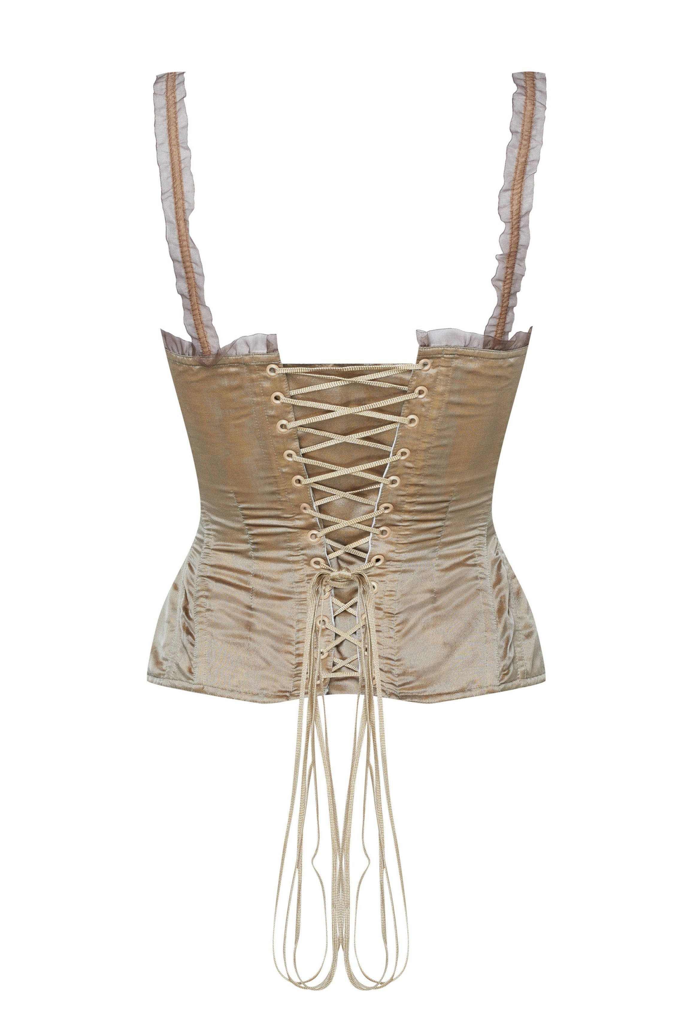Corset organza tortora CLEVES