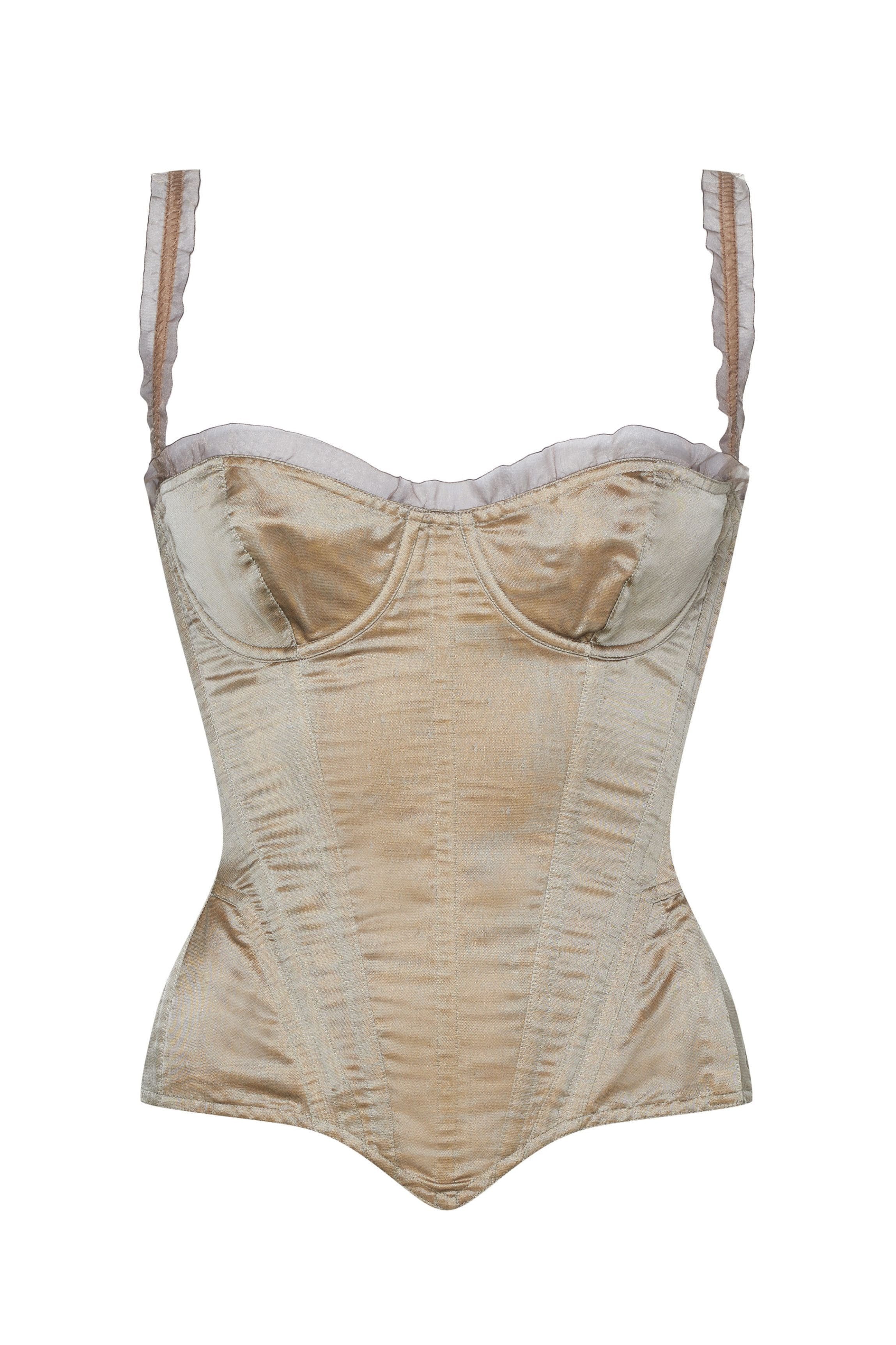 Corset organza tortora CLEVES