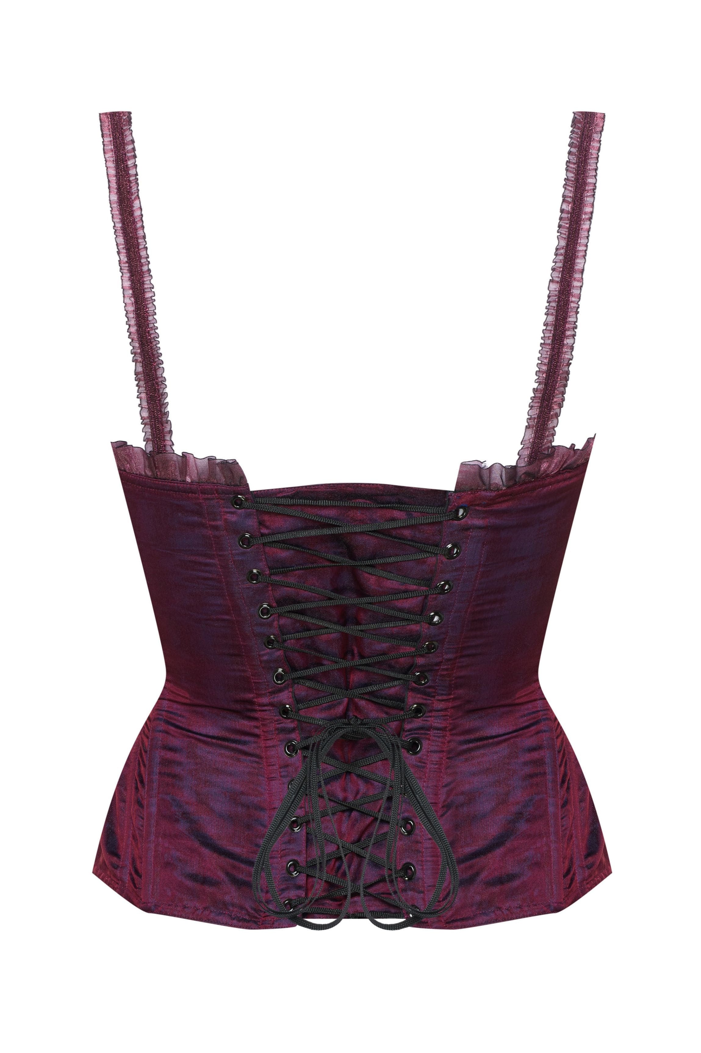 Corset organza prune CLEVES