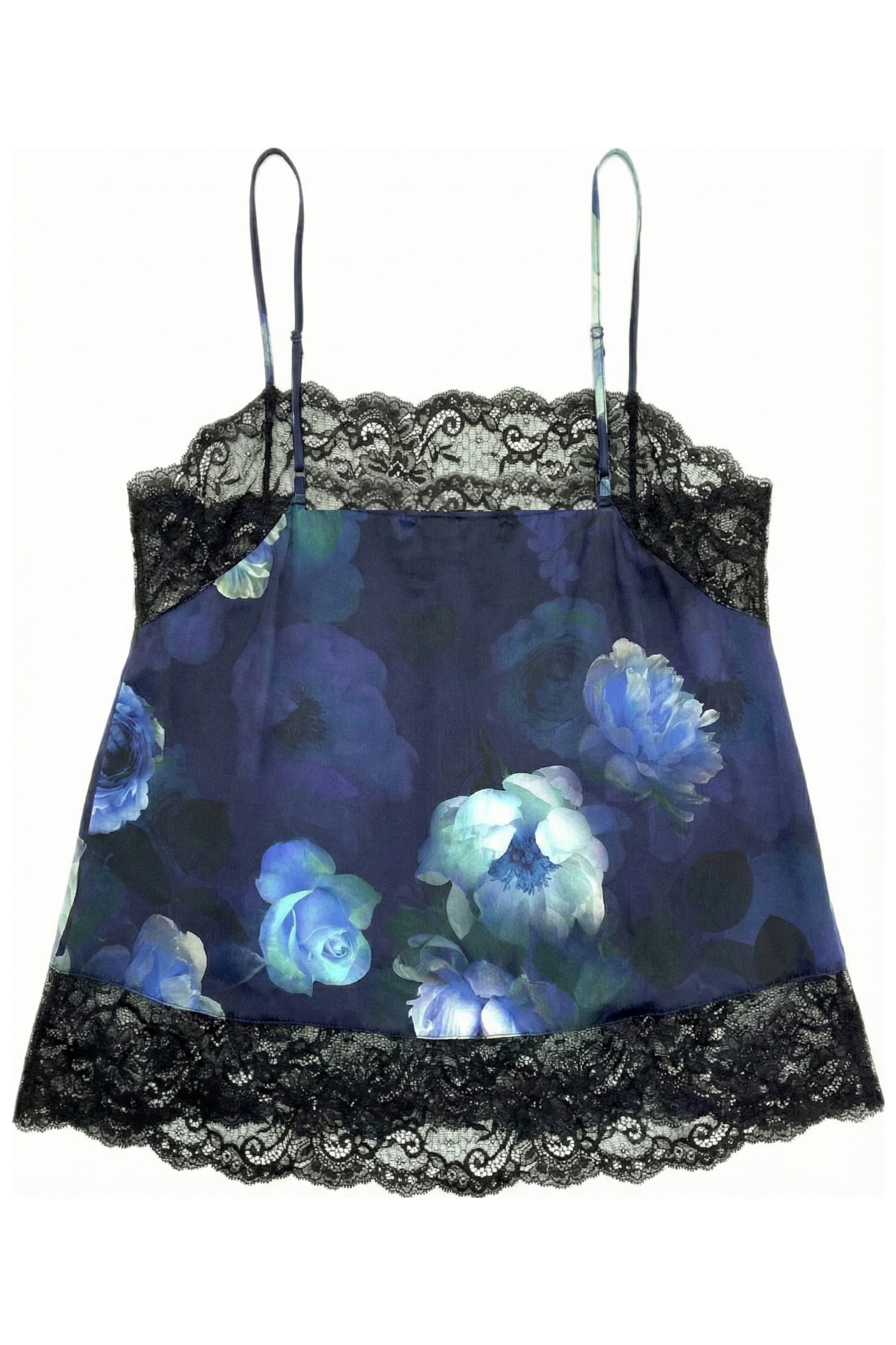 Top en soie bleu purple PIA