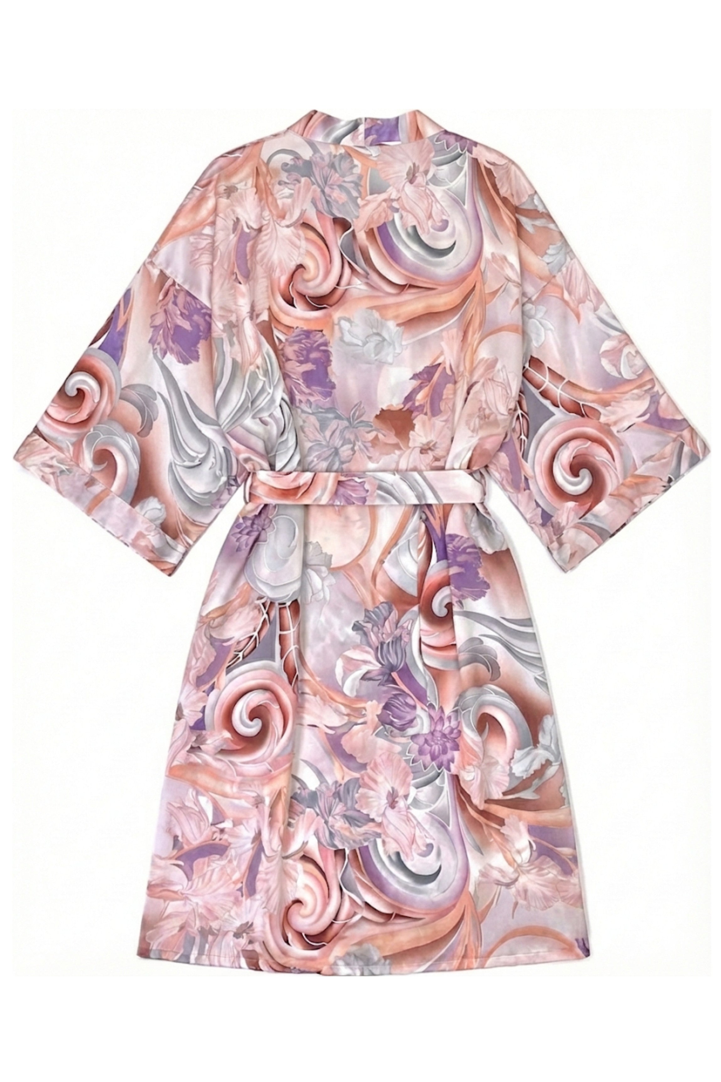 Kimono soie court mirage
