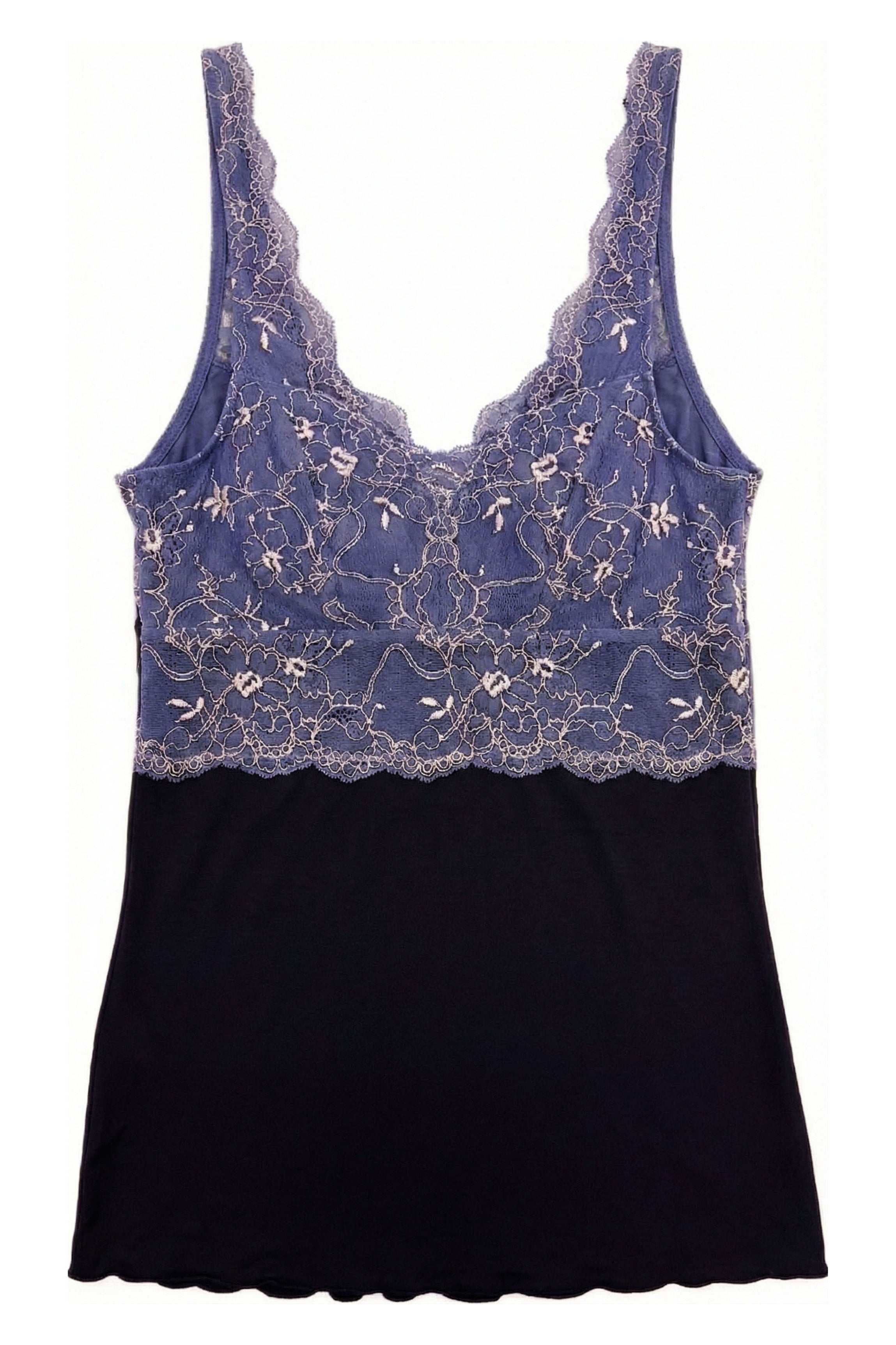Pyjama modal et dentelle bleu