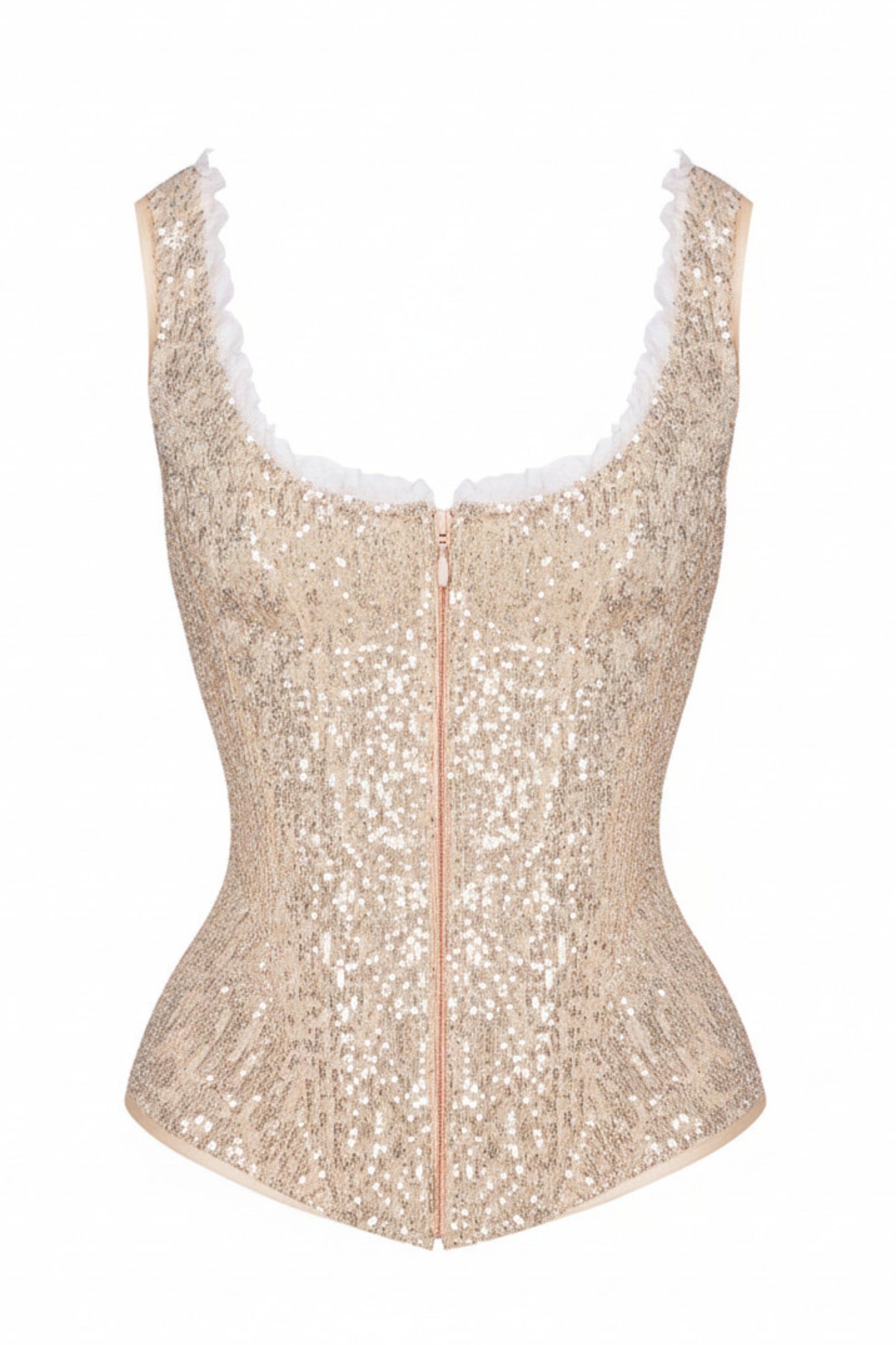 Corset sequins nude KEIKO