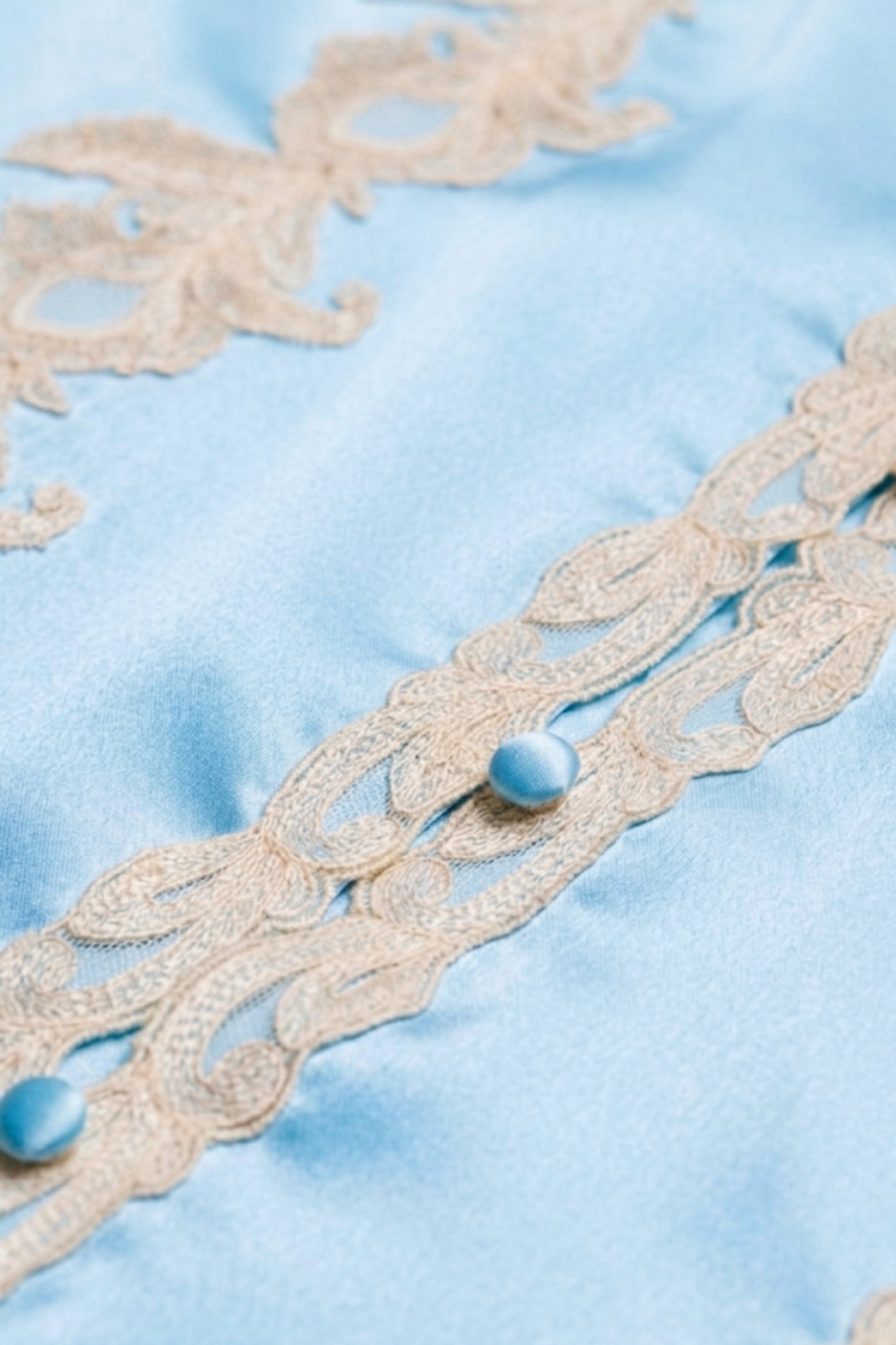 Pyjama soie bleue