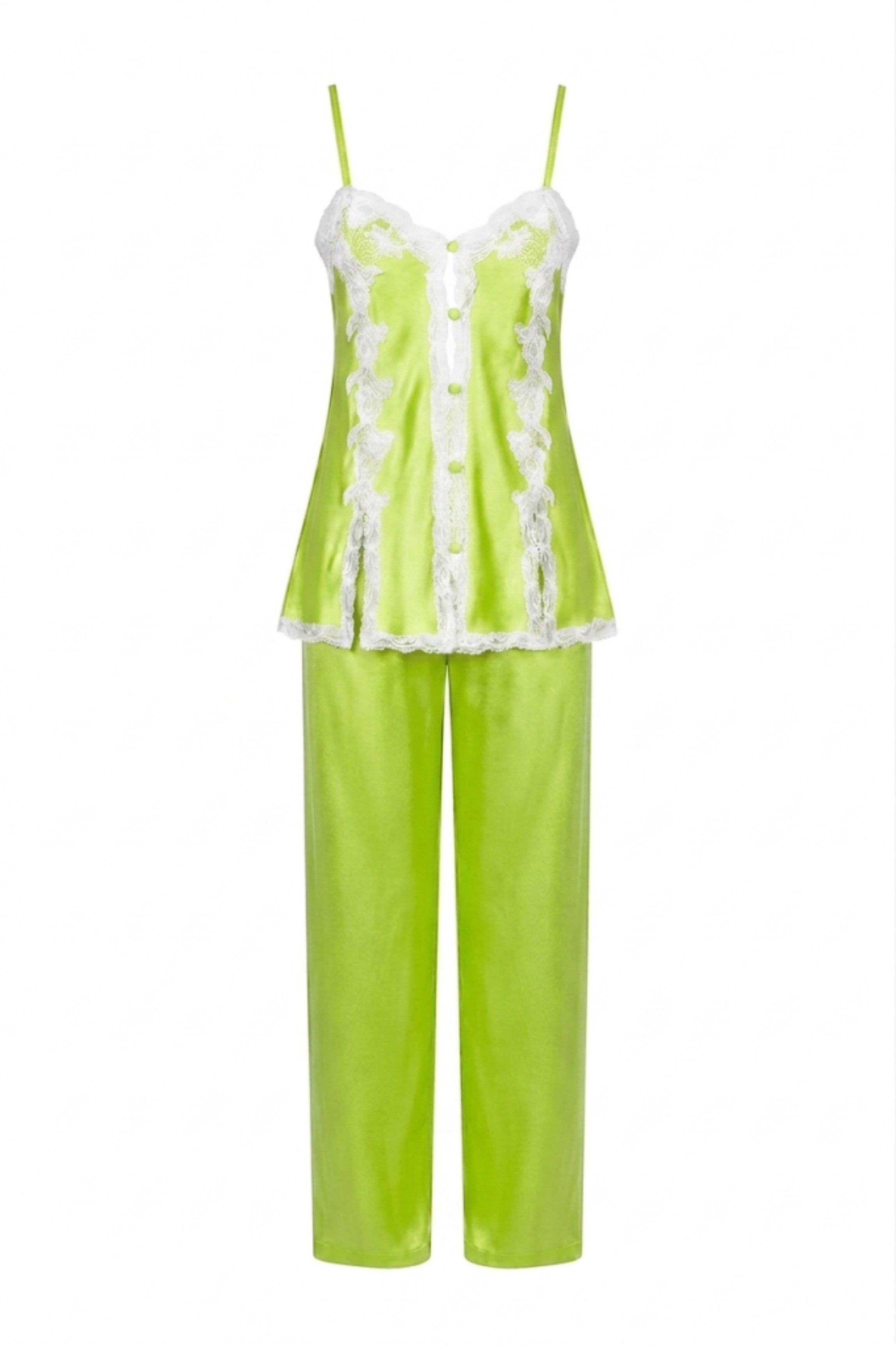 Pyjama soie vert pomme