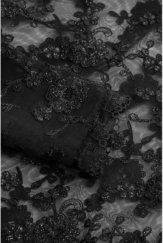 Body brodé allover noir