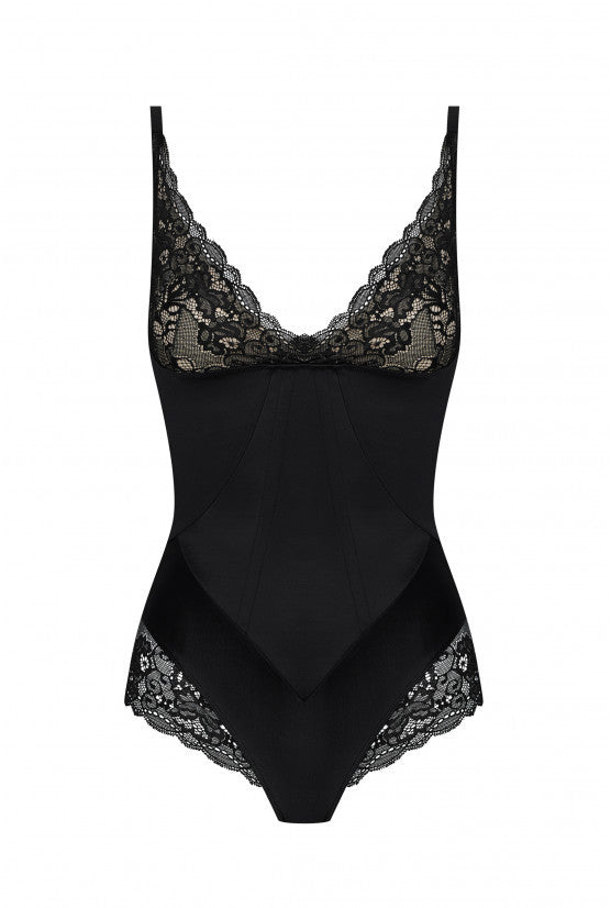 Body corset satin noir